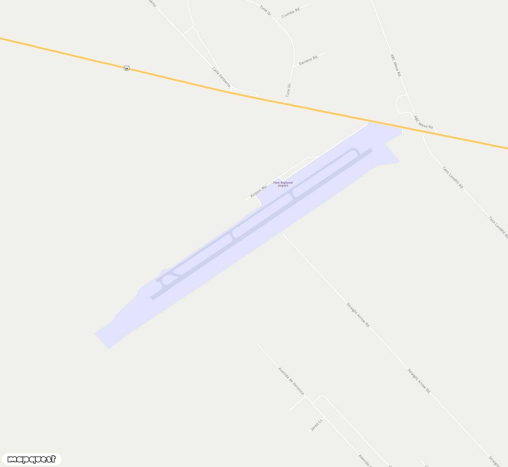 Carte de Taos Regional <span>airfield (TSM)</span>