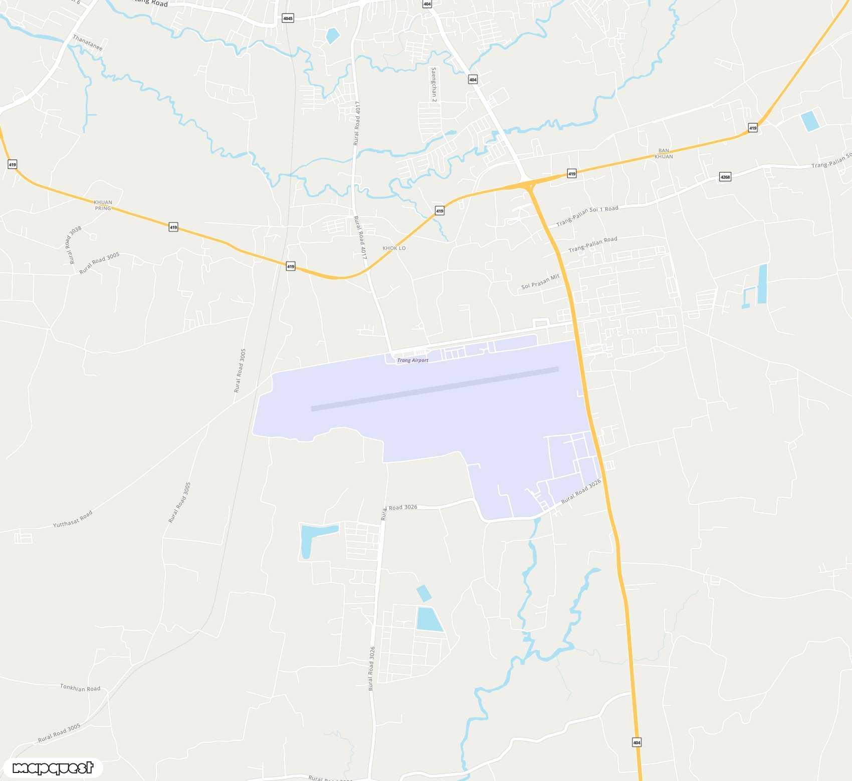 Carte de <span>Aéroport de </span>Trang<span>(TST)</span>