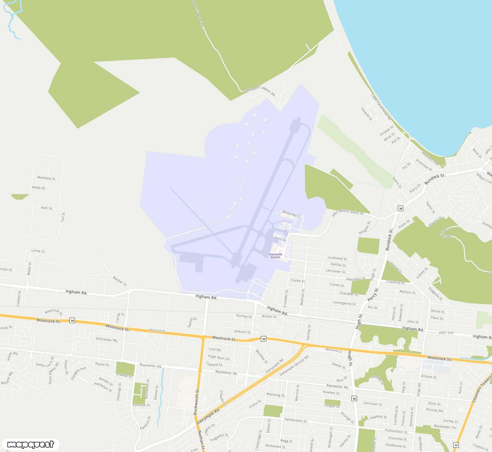 Carte de Townsville / RAAF Base Townsville <span>airport (TSV)</span>