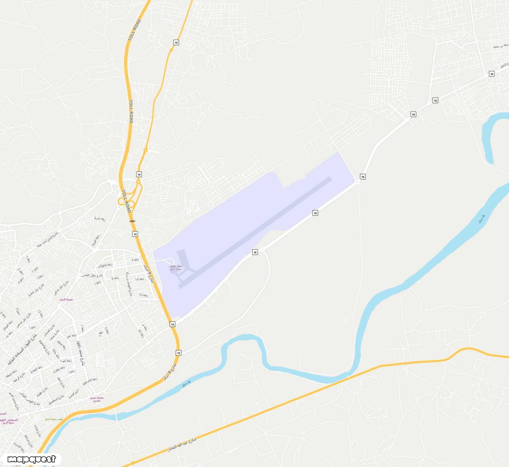 Carte de Saniat R'mel <span>airport (TTU)</span>