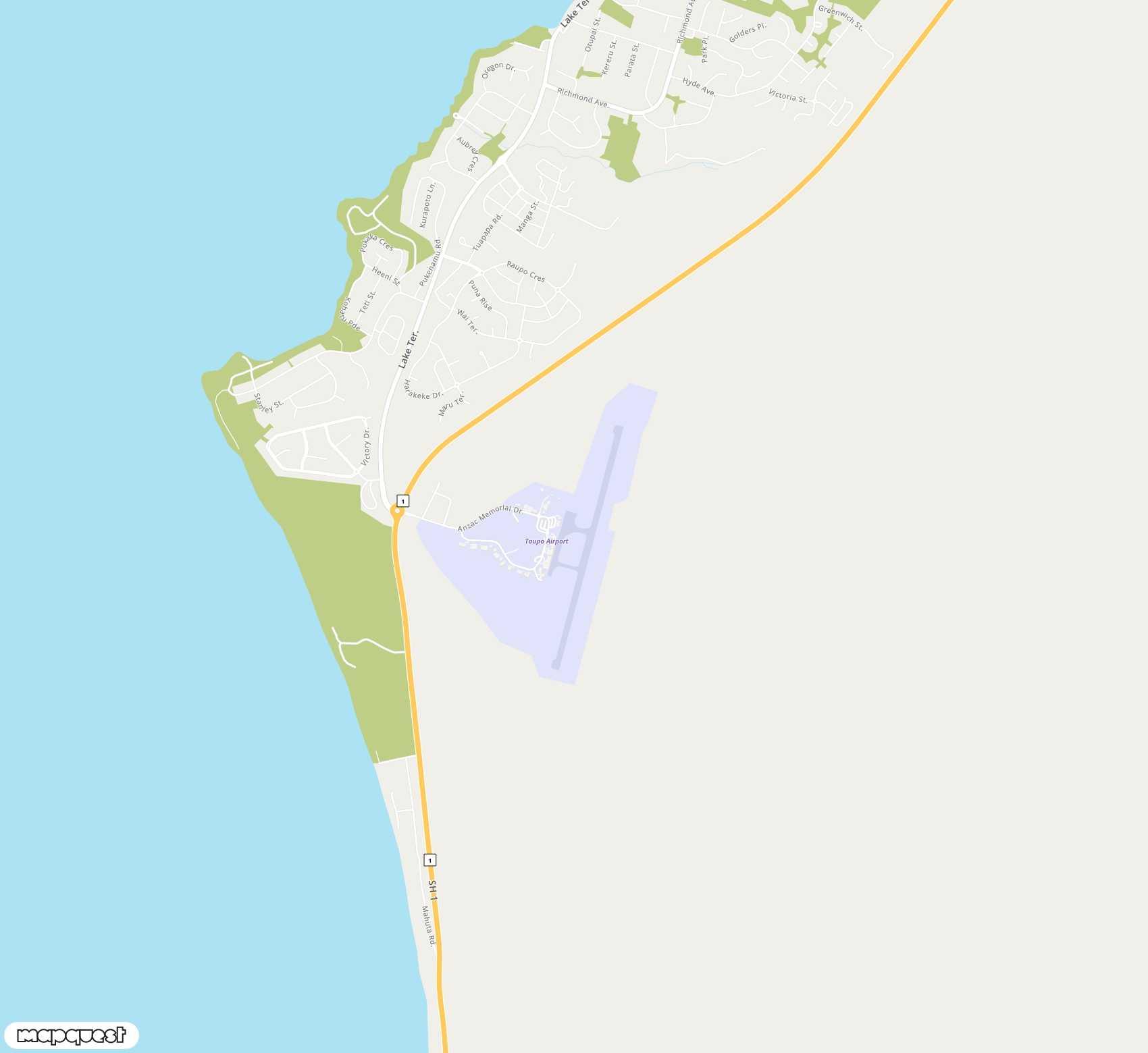 Carte de Taupo <span>airport (TUO)</span>