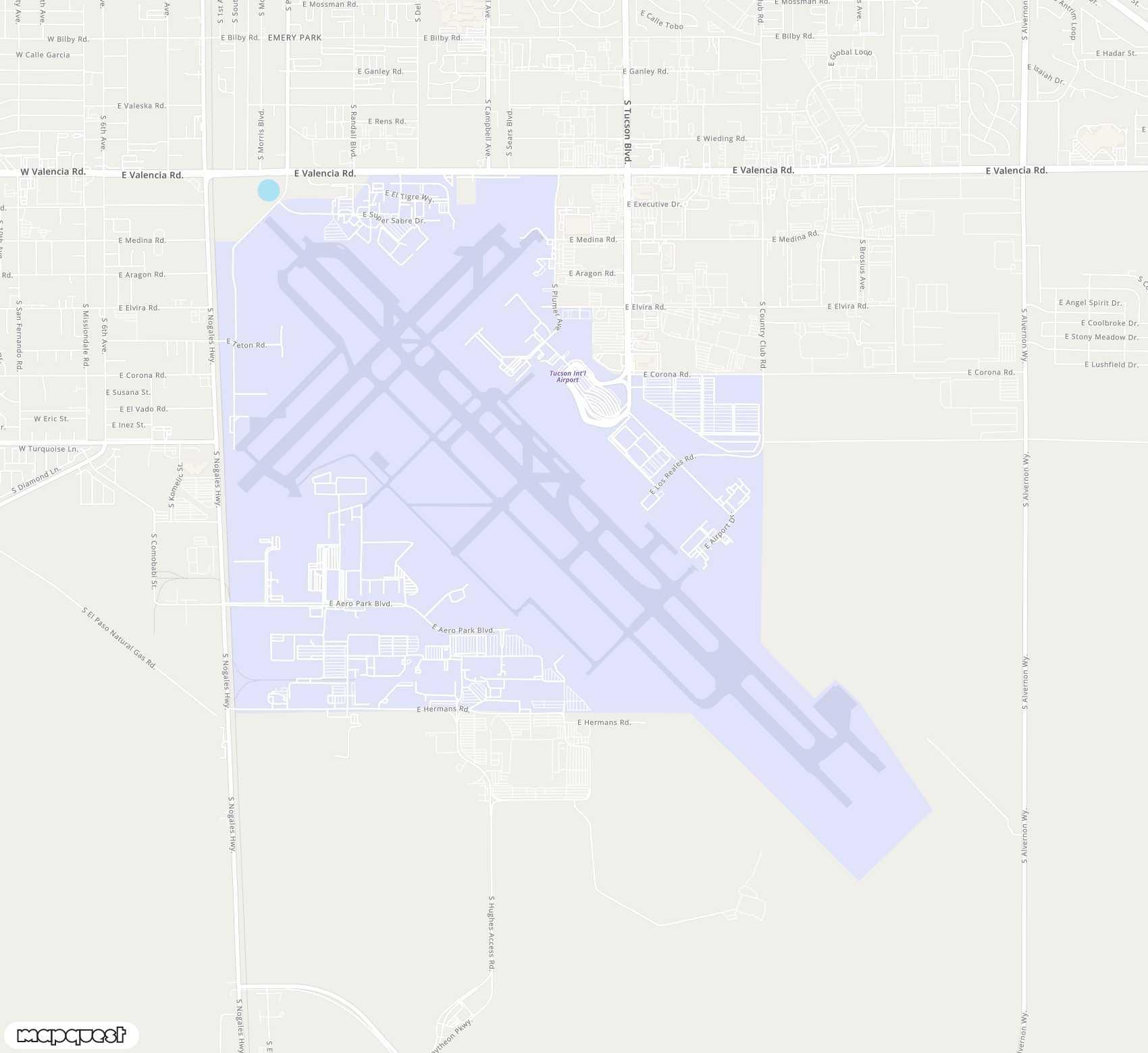 Carte de Tucson / Morris Air National Guard Base <span>airport (TUS)</span>