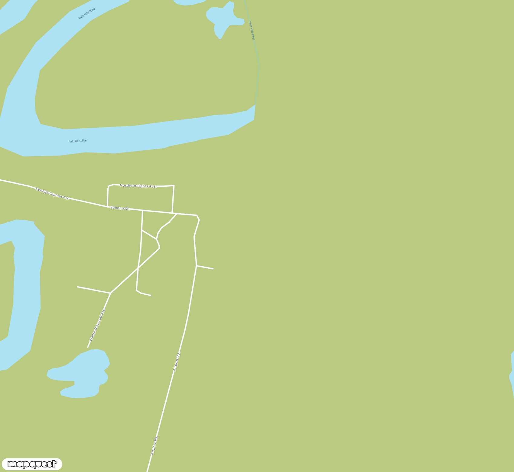 Carte de <span>Aérodrome de </span>Twin Hills<span>(TWA)</span>