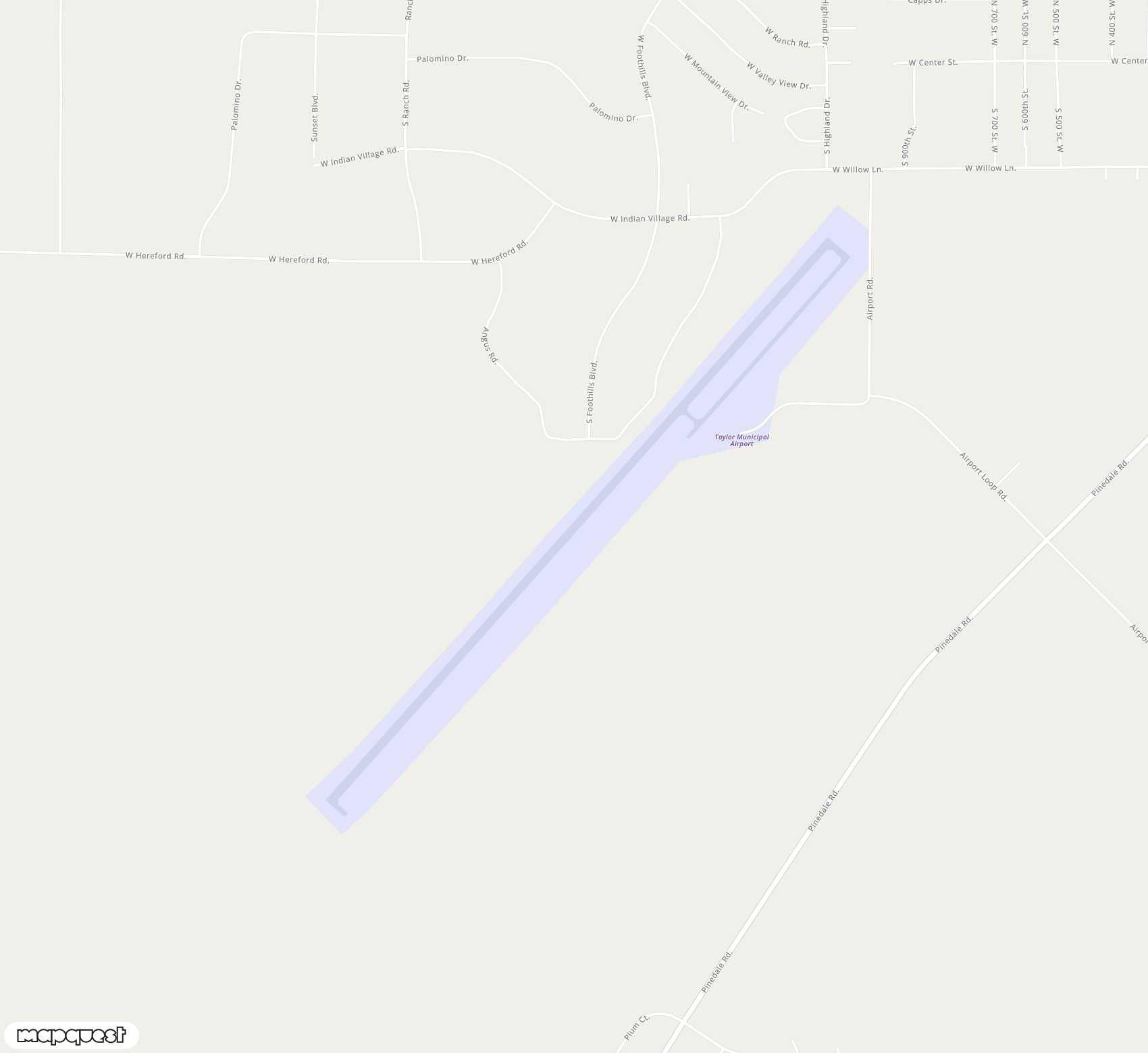 Carte de <span>Aérodrome de </span>Taylor<span>(TYZ)</span>