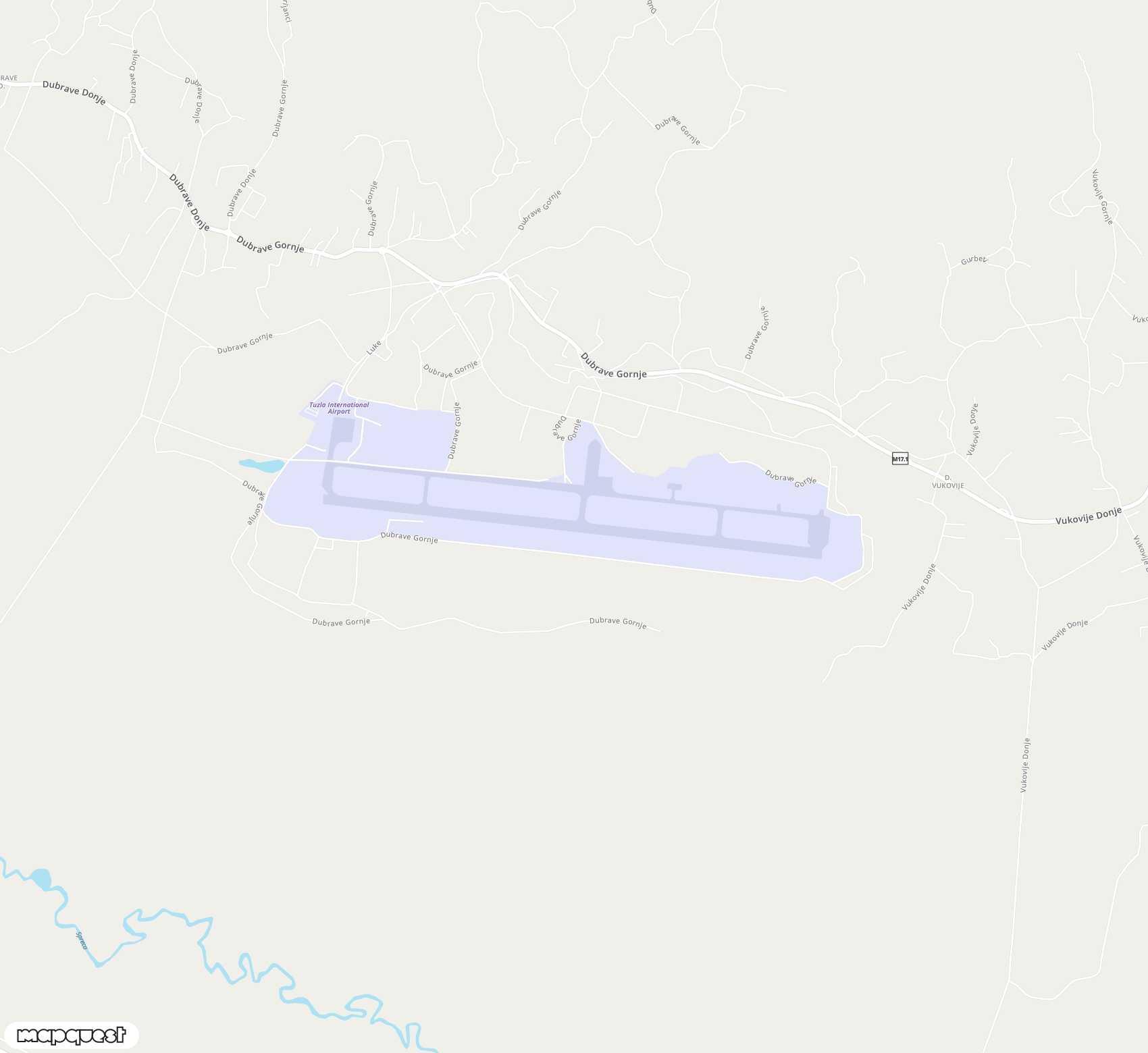 Carte de Tuzla <span>airport (TZL)</span>