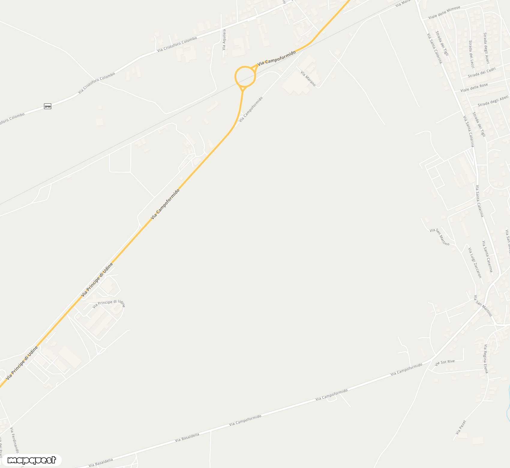 Carte de Udine-Campoformido Air Base <span>airfield (UDN)</span>