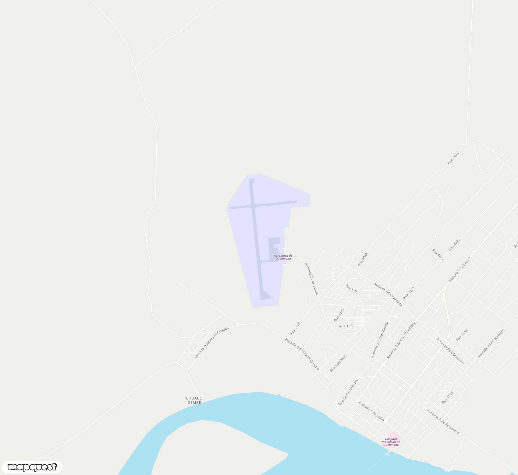 Carte de Quelimane <span>airport (UEL)</span>