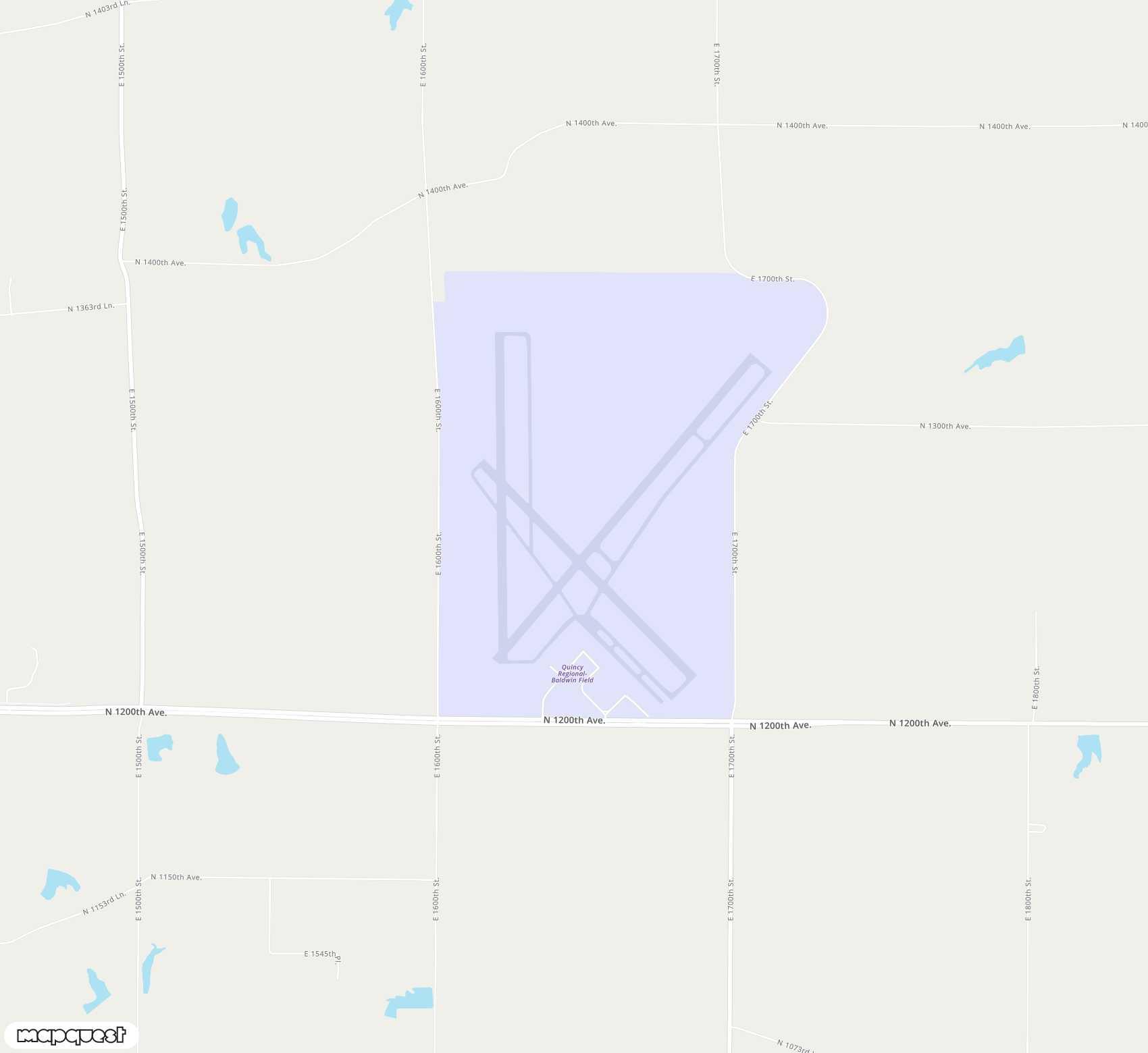 Carte de <span>Aéroport de </span>Quincy Regional Baldwin Field<span>(UIN)</span>