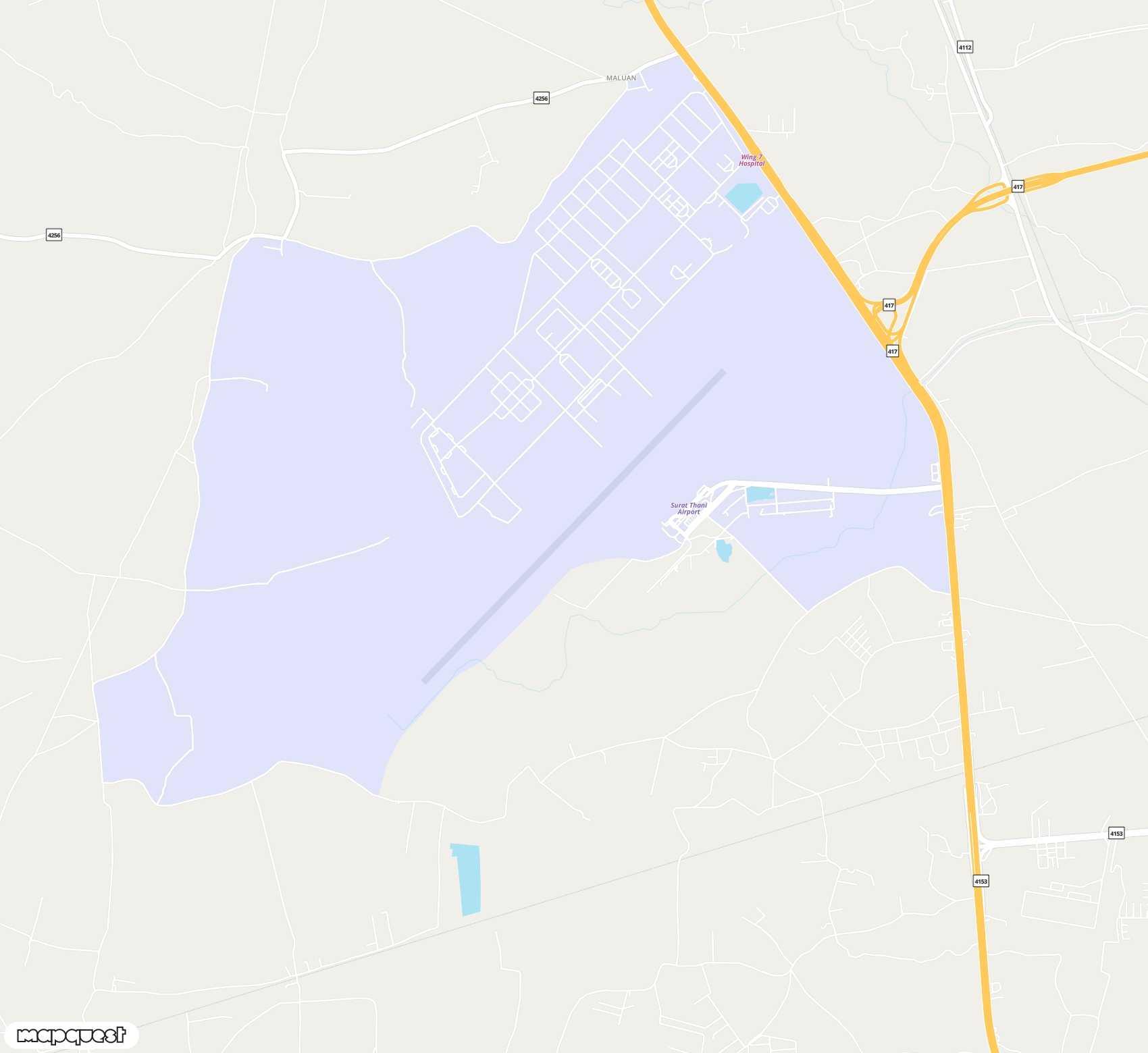 Carte de Surat Thani <span>airport (URT)</span>