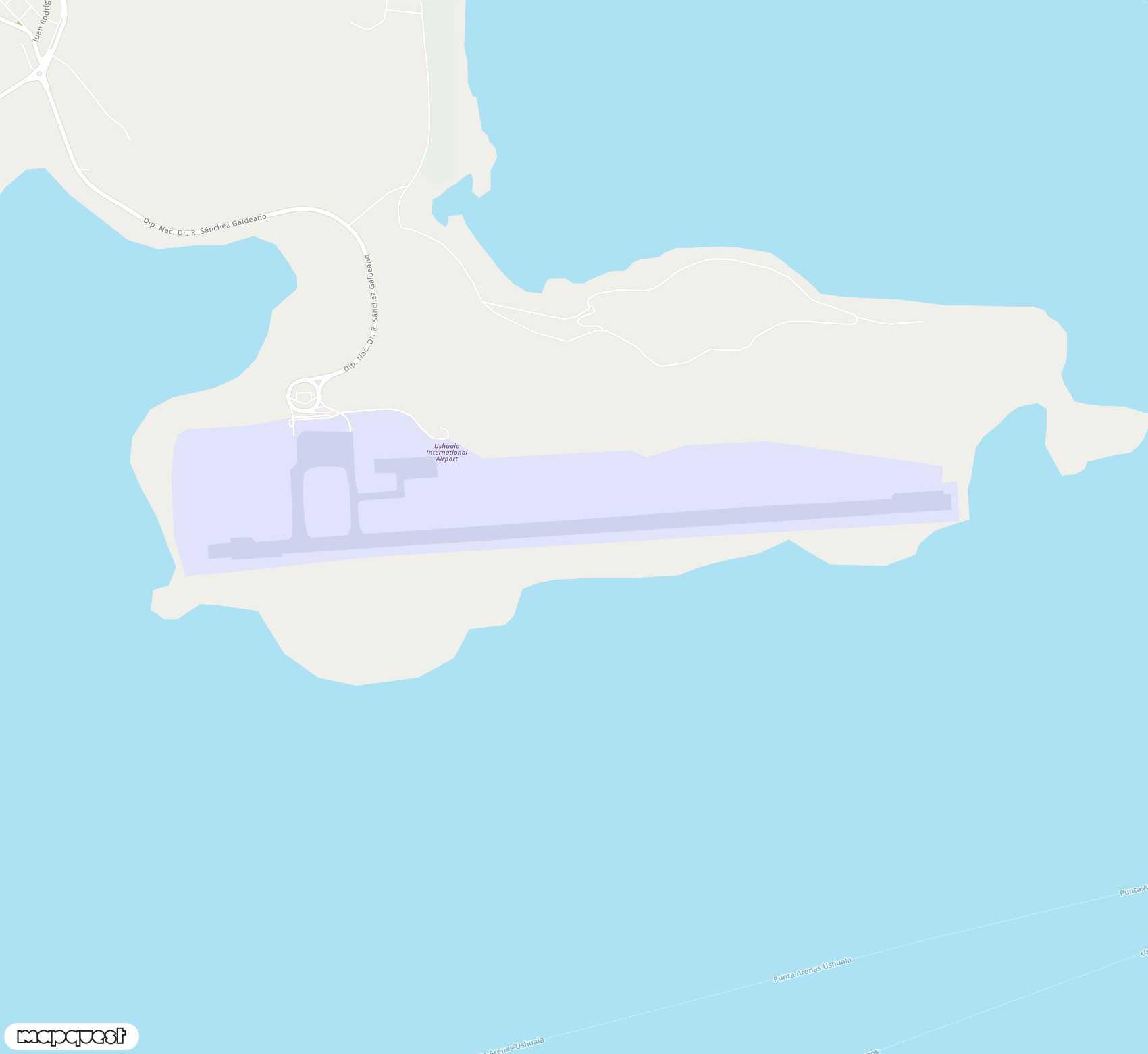 Carte de <span>Aéroport de </span>Malvinas Argentinas<span>(USH)</span>