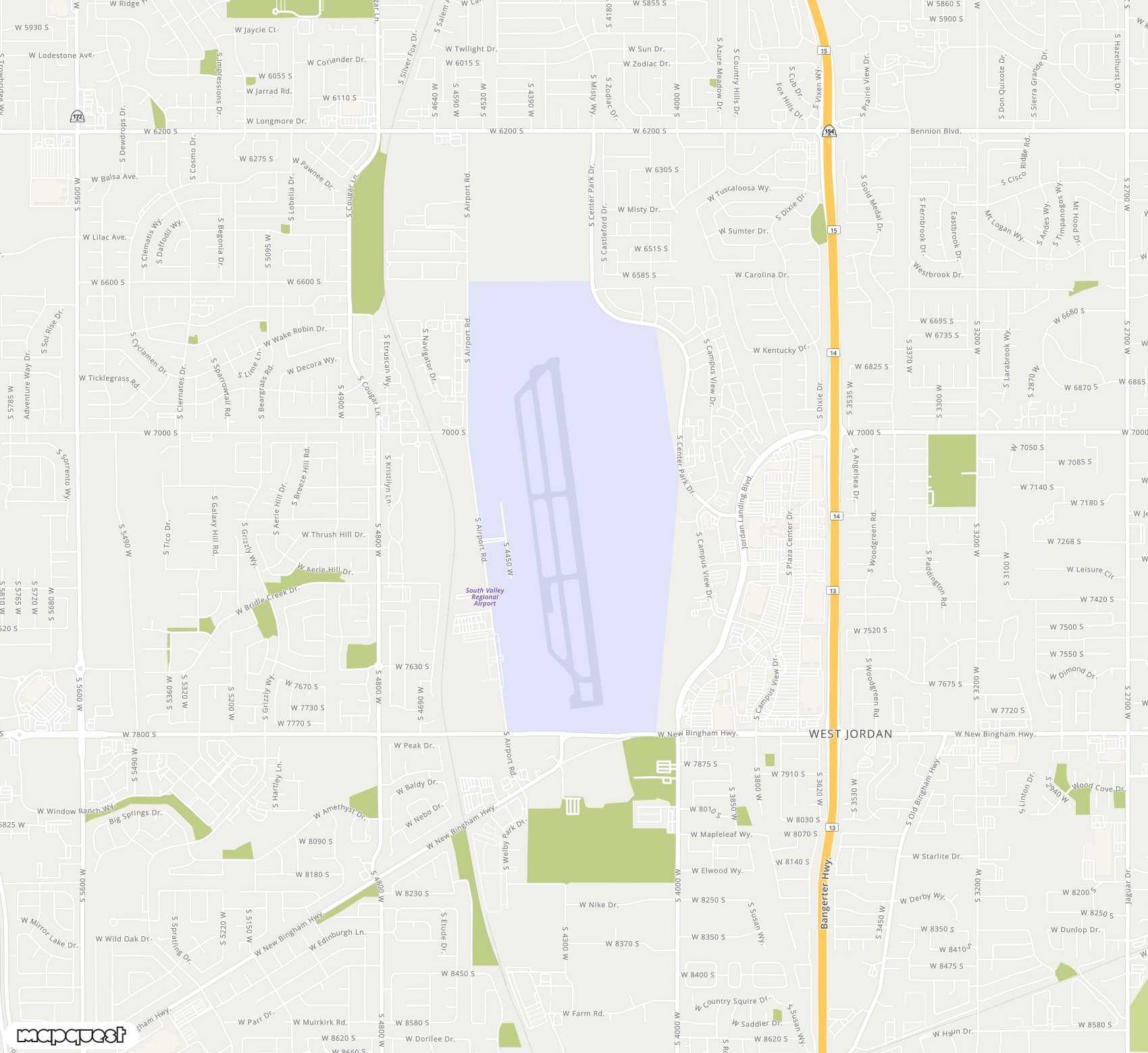 Carte de South Valley <span>airport (UTH)</span>
