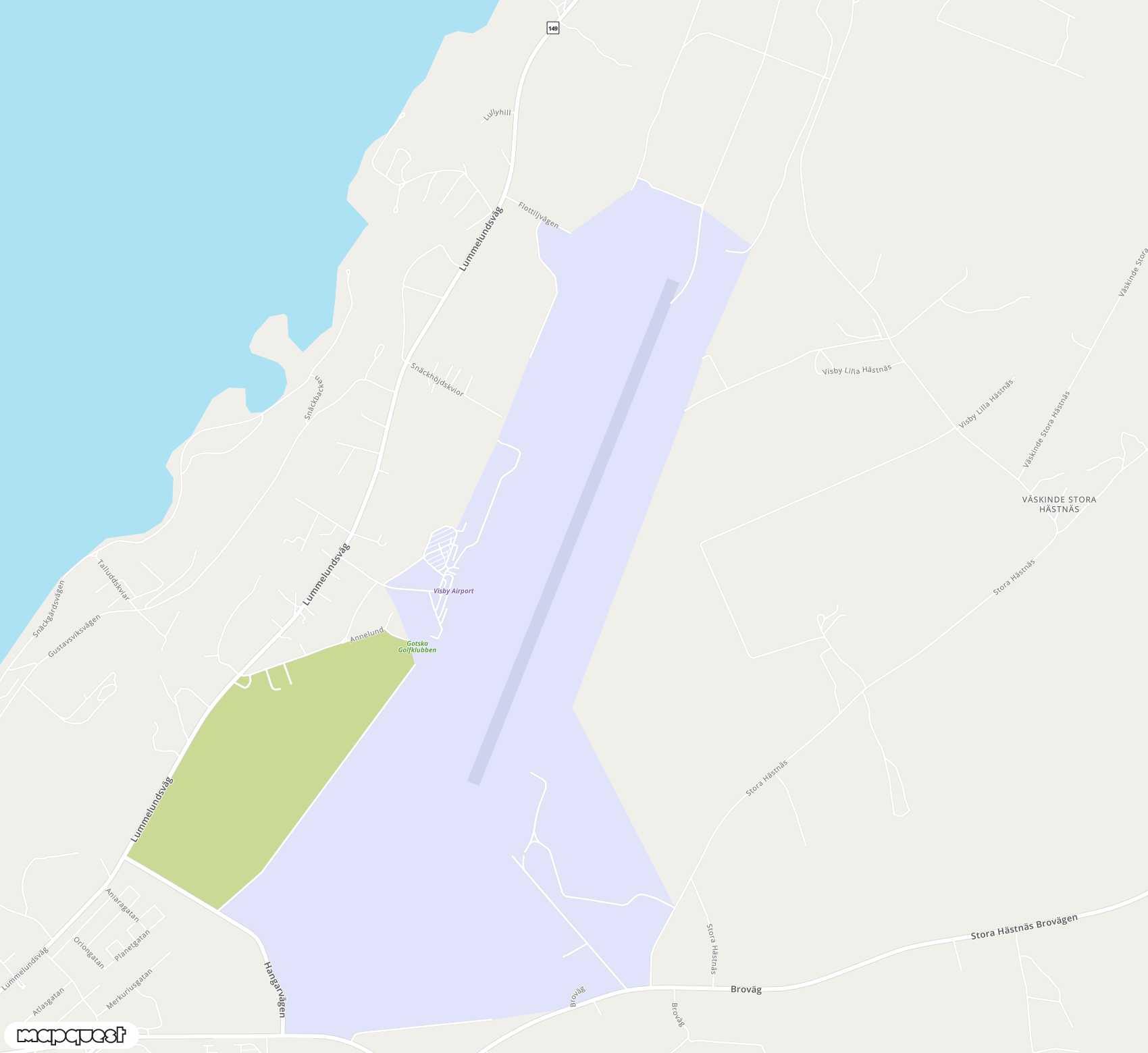 Carte de Visby <span>airport (VBY)</span>