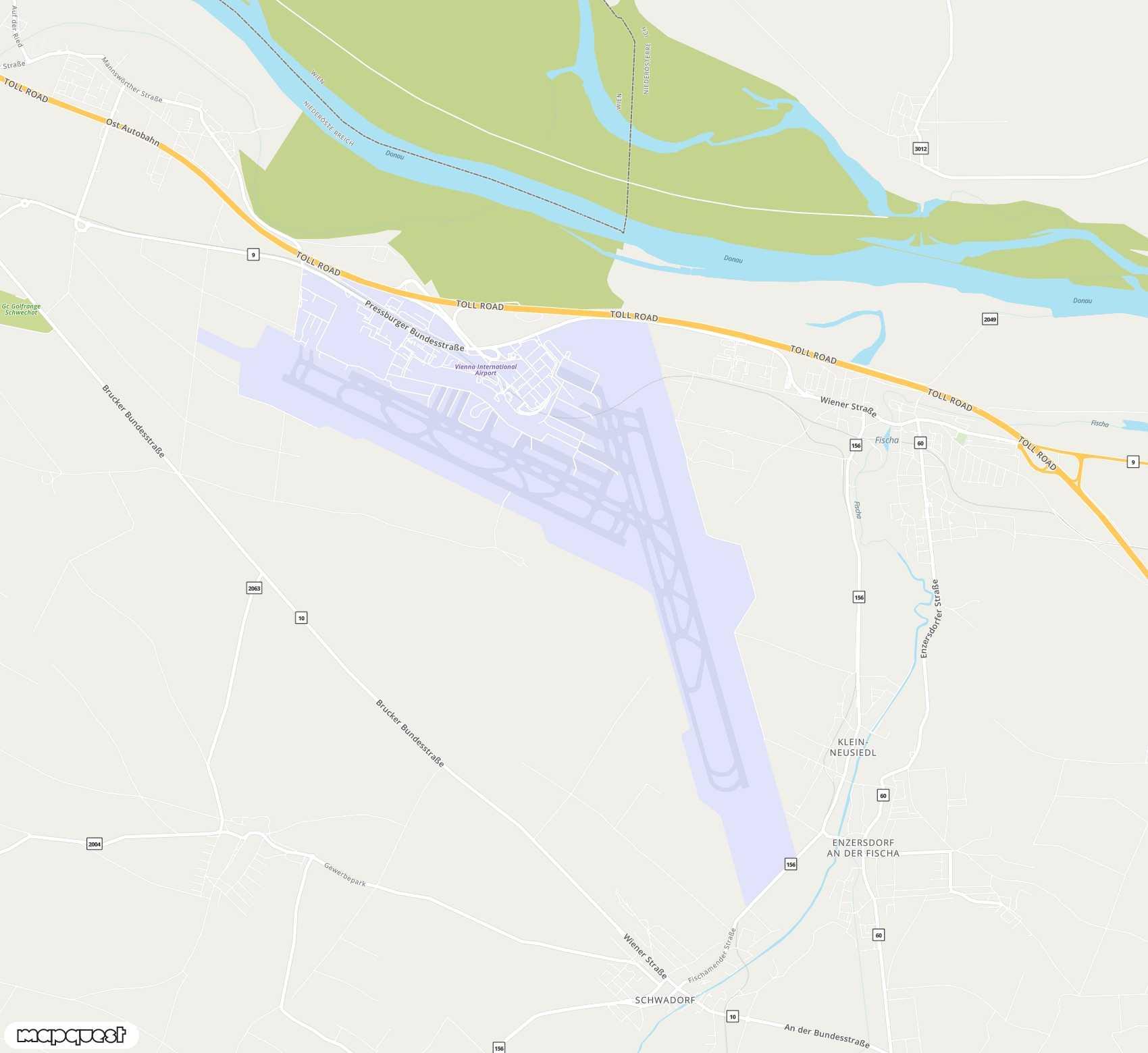Carte de Vienna <span>international airport (VIE)</span>