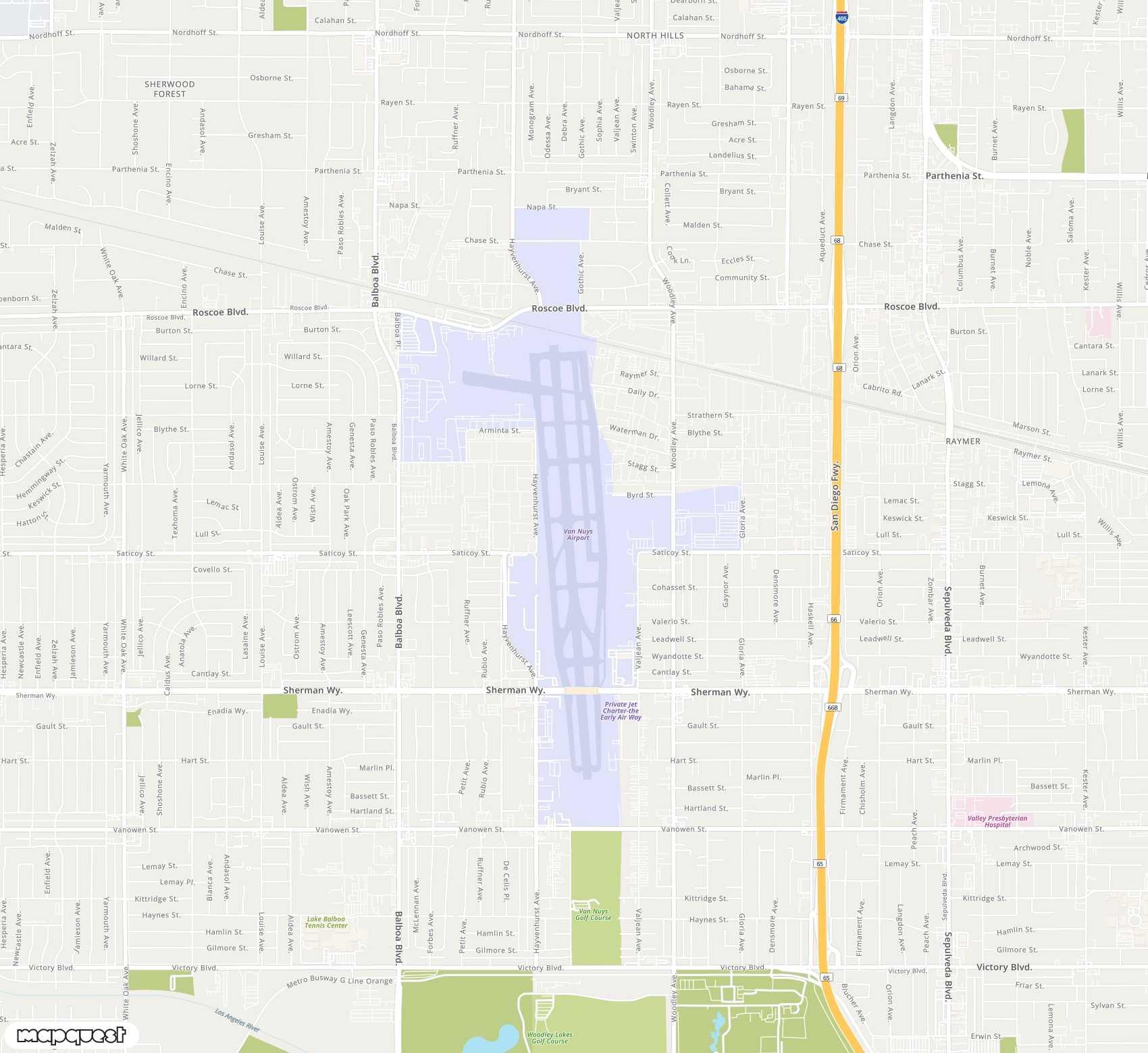 Carte de Van Nuys <span>airport (VNY)</span>