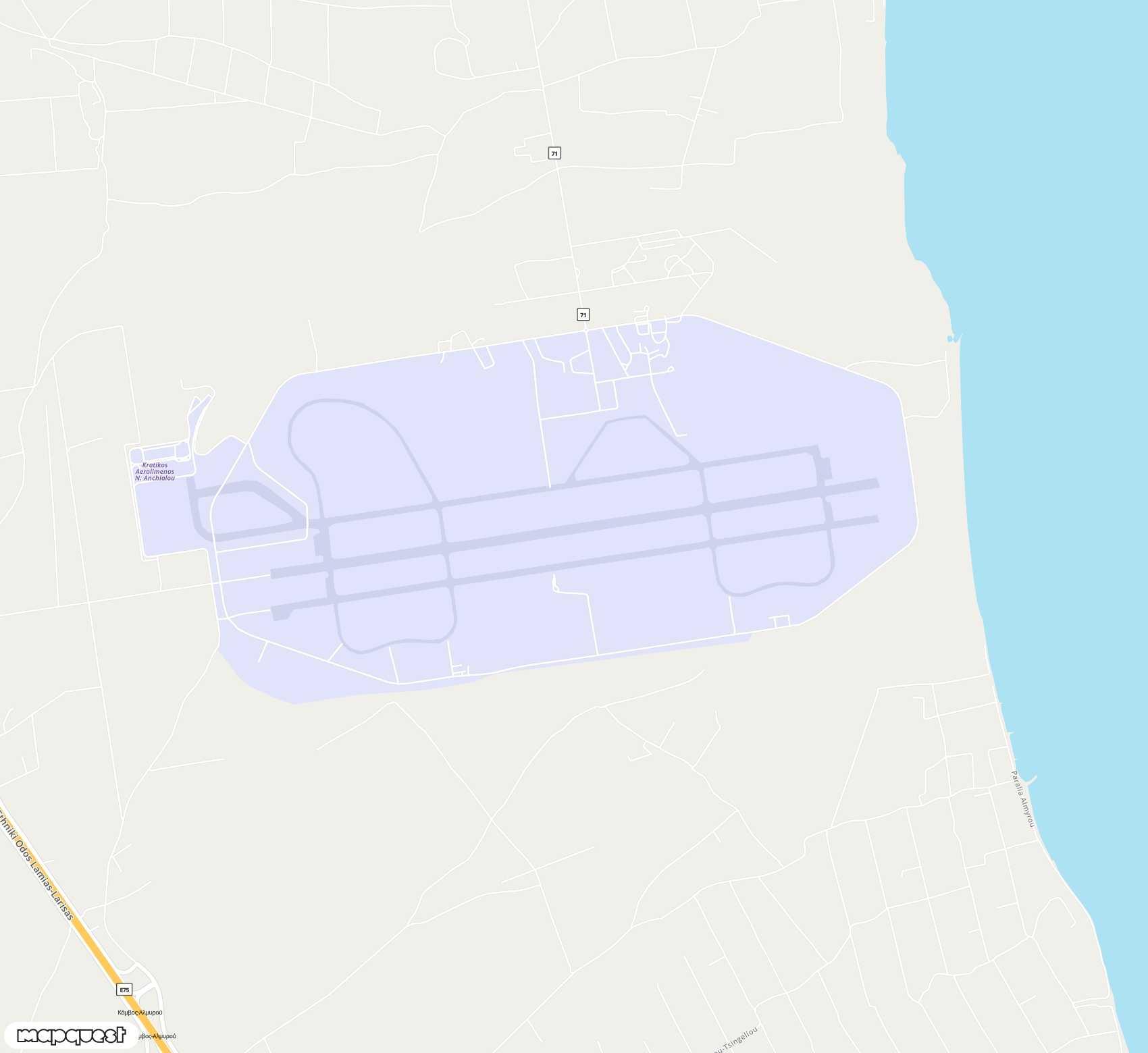 Carte de <span>Aéroport de </span>Nea Anchialos National<span>(VOL)</span>
