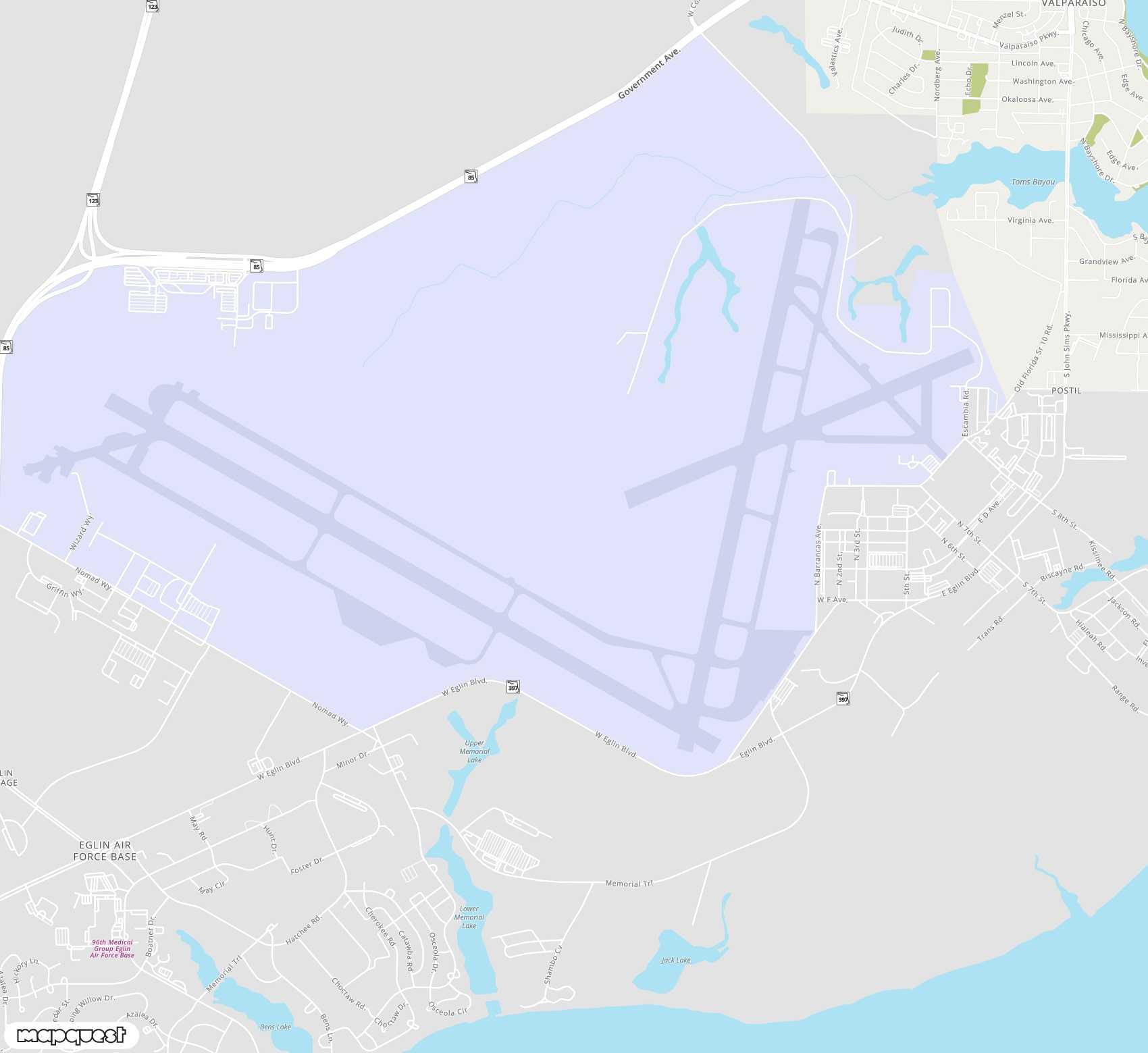 Carte de Destin-Fort Walton Beach <span>airport (VPS)</span>