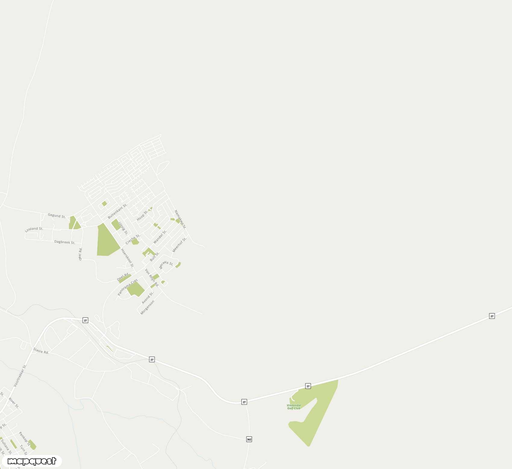 Carte de Vredendal <span>airport (VRE)</span>