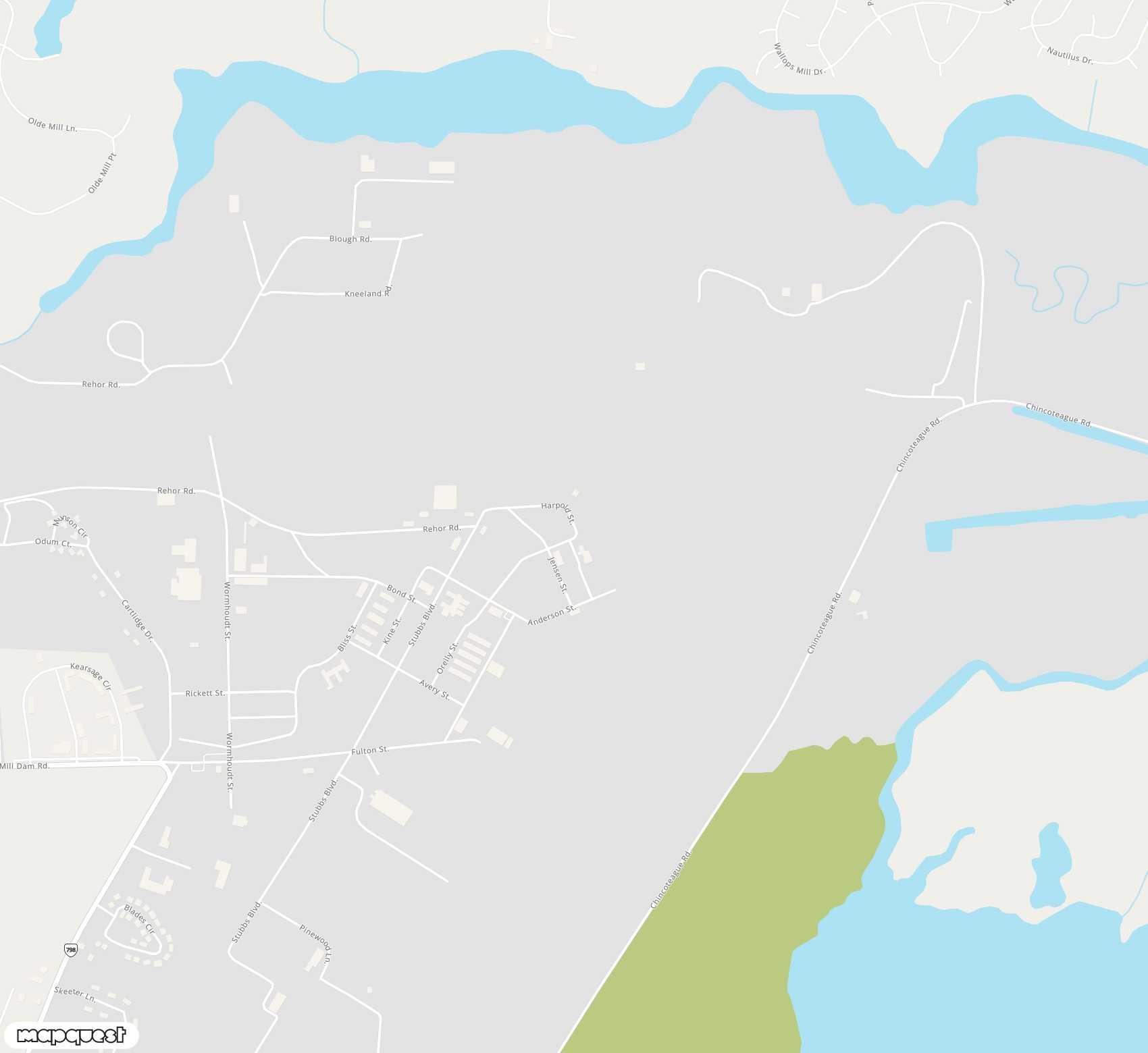 Carte de <span>Aérodrome de </span>Wallops Flight Facility<span>(WAL)</span>