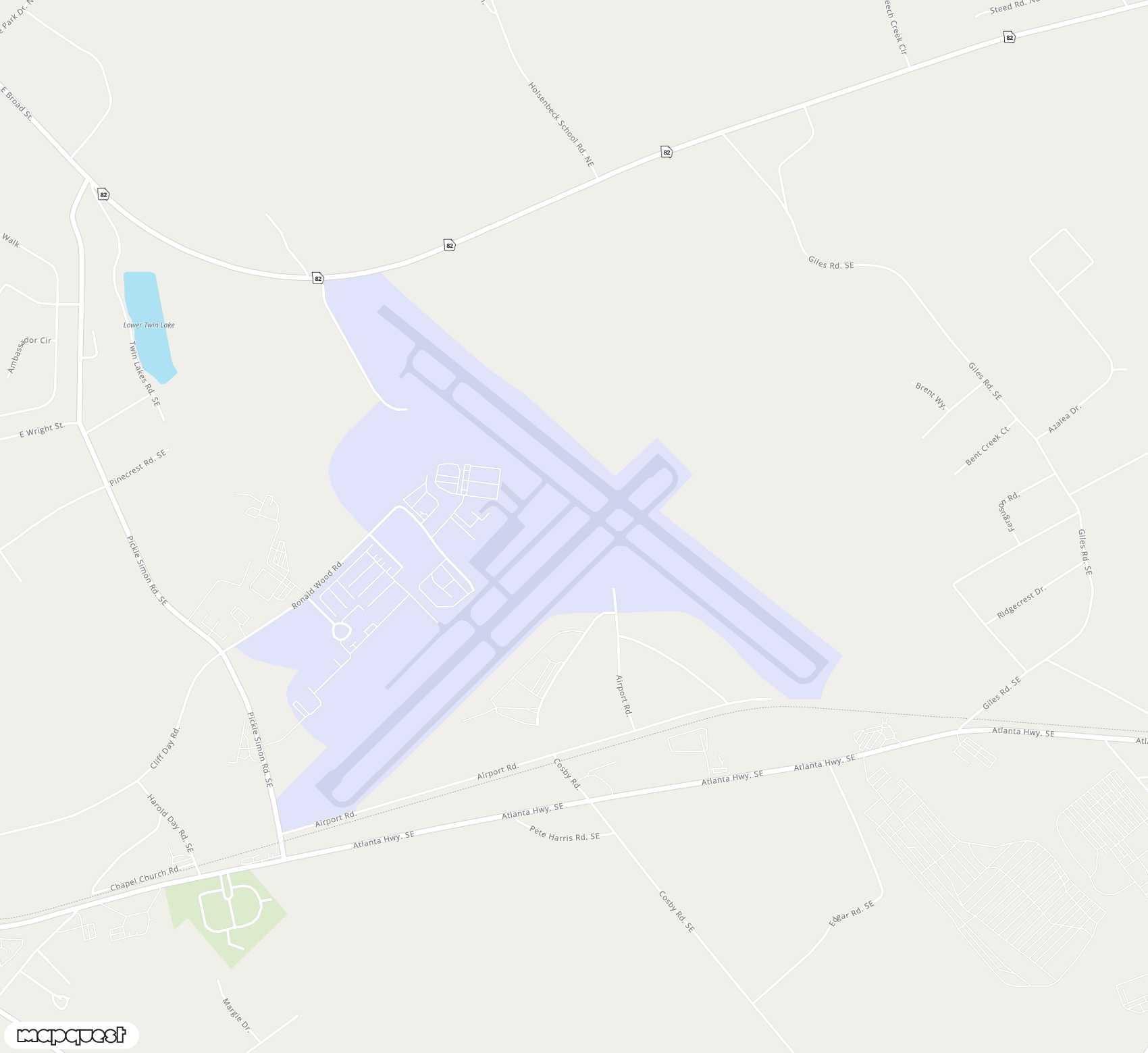 Carte de <span>Aérodrome de </span>Barrow County<span>(WDR)</span>