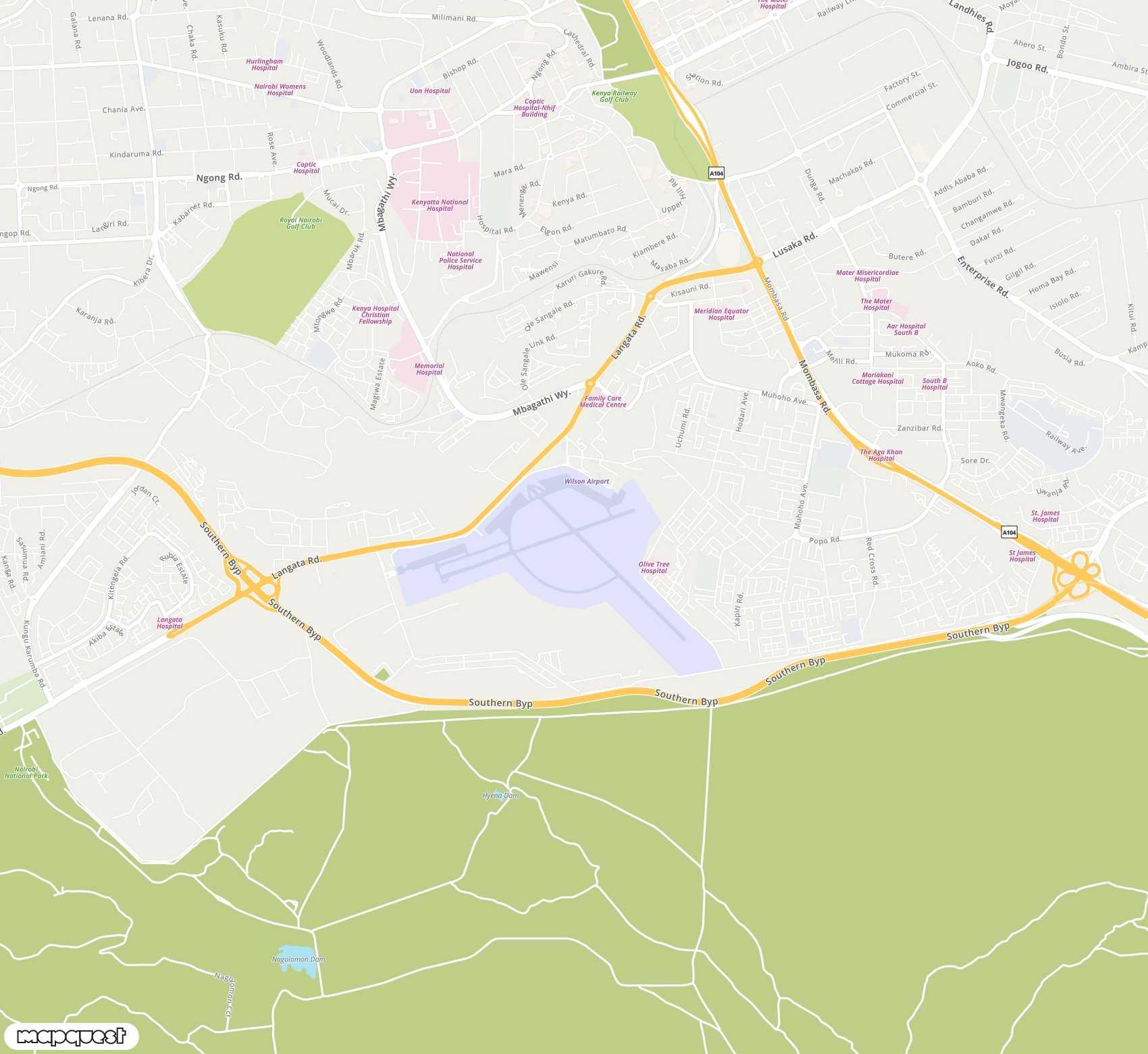 Carte de <span>Aéroport de </span>Nairobi Wilson<span>(WIL)</span>
