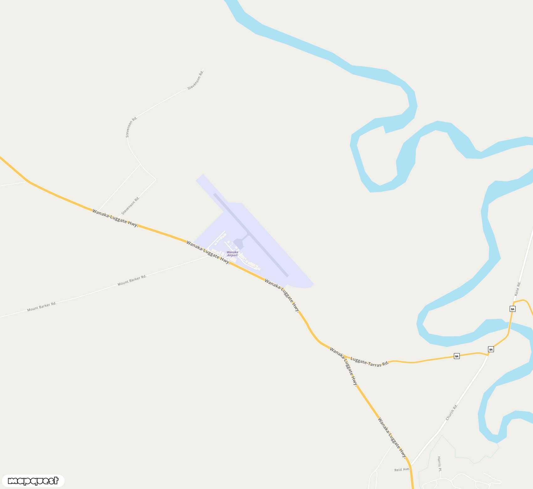 Carte de Wanaka <span>airport (WKA)</span>