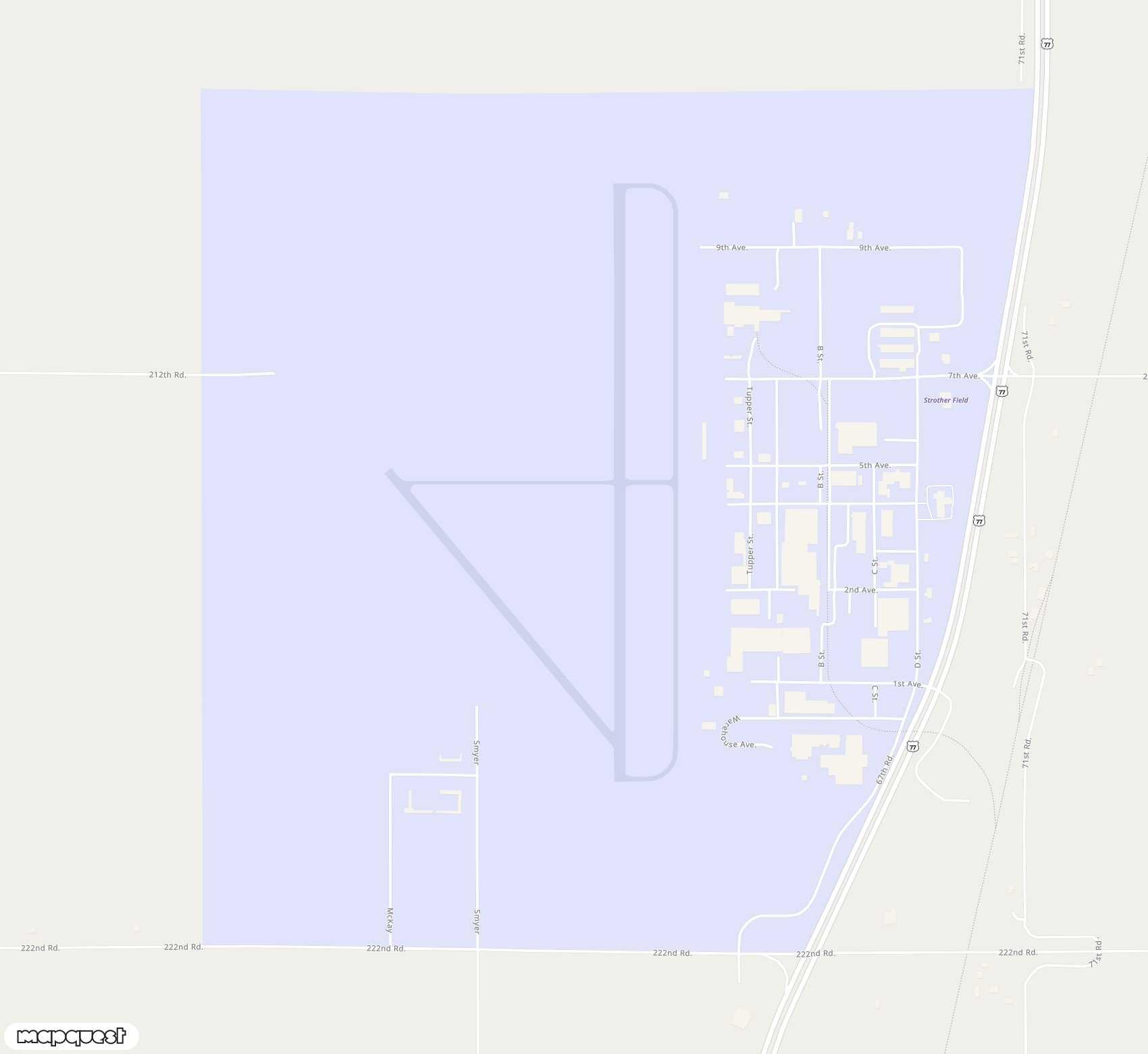 Carte de <span>Aérodrome de </span>Strother Field<span>(WLD)</span>