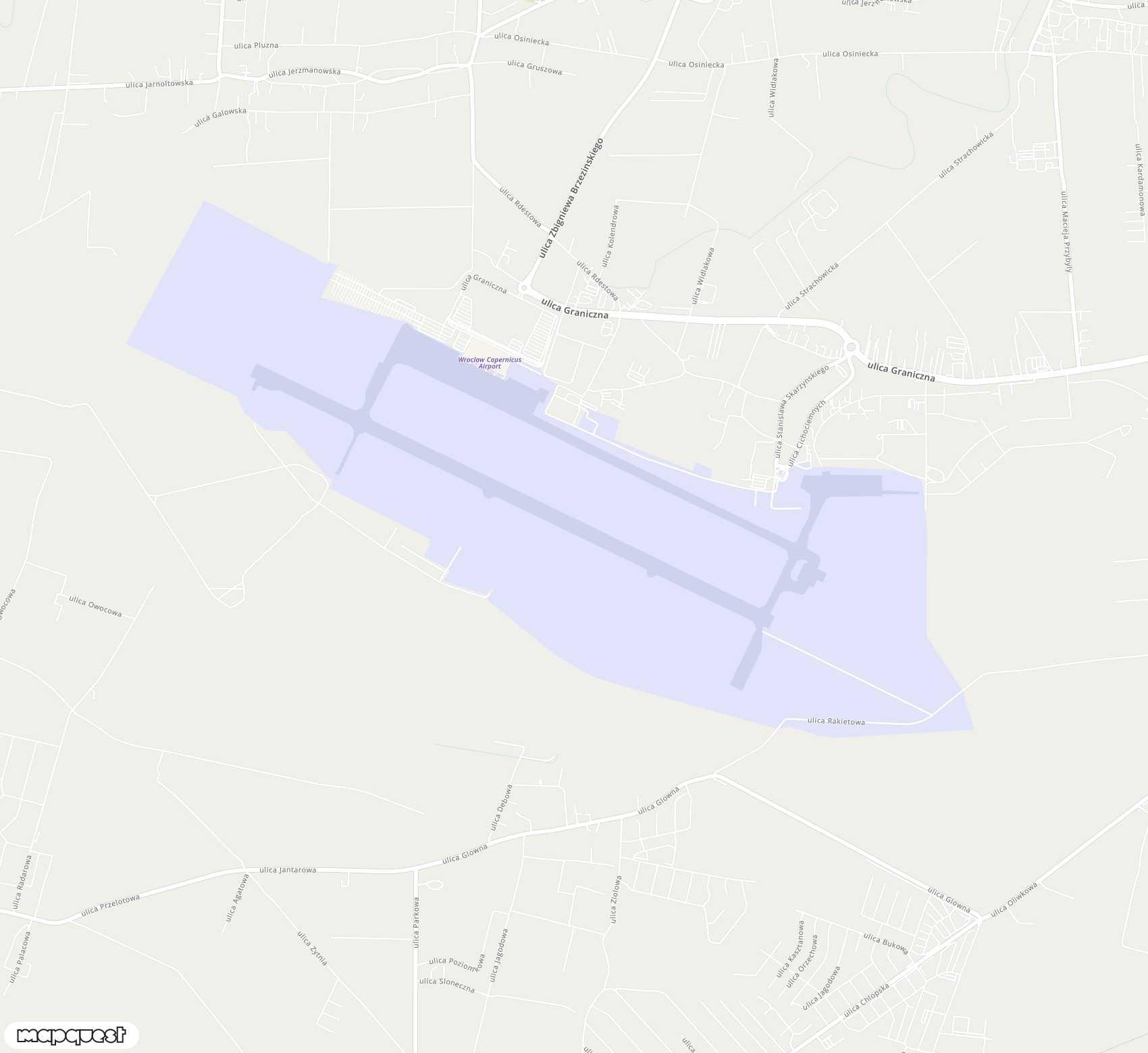 Carte de Copernicus Wroc?aw <span>airport (WRO)</span>