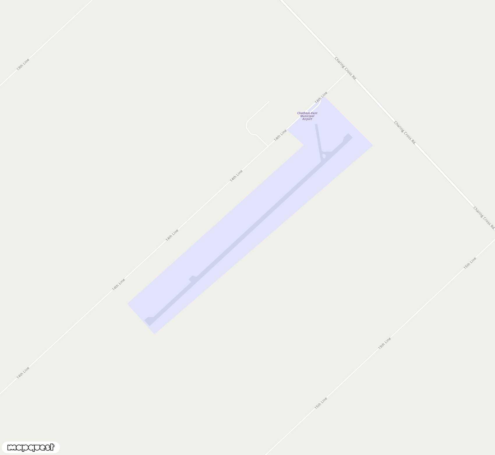 Carte de <span>Aérodrome de </span>Chatham Kent<span>(XCM)</span>