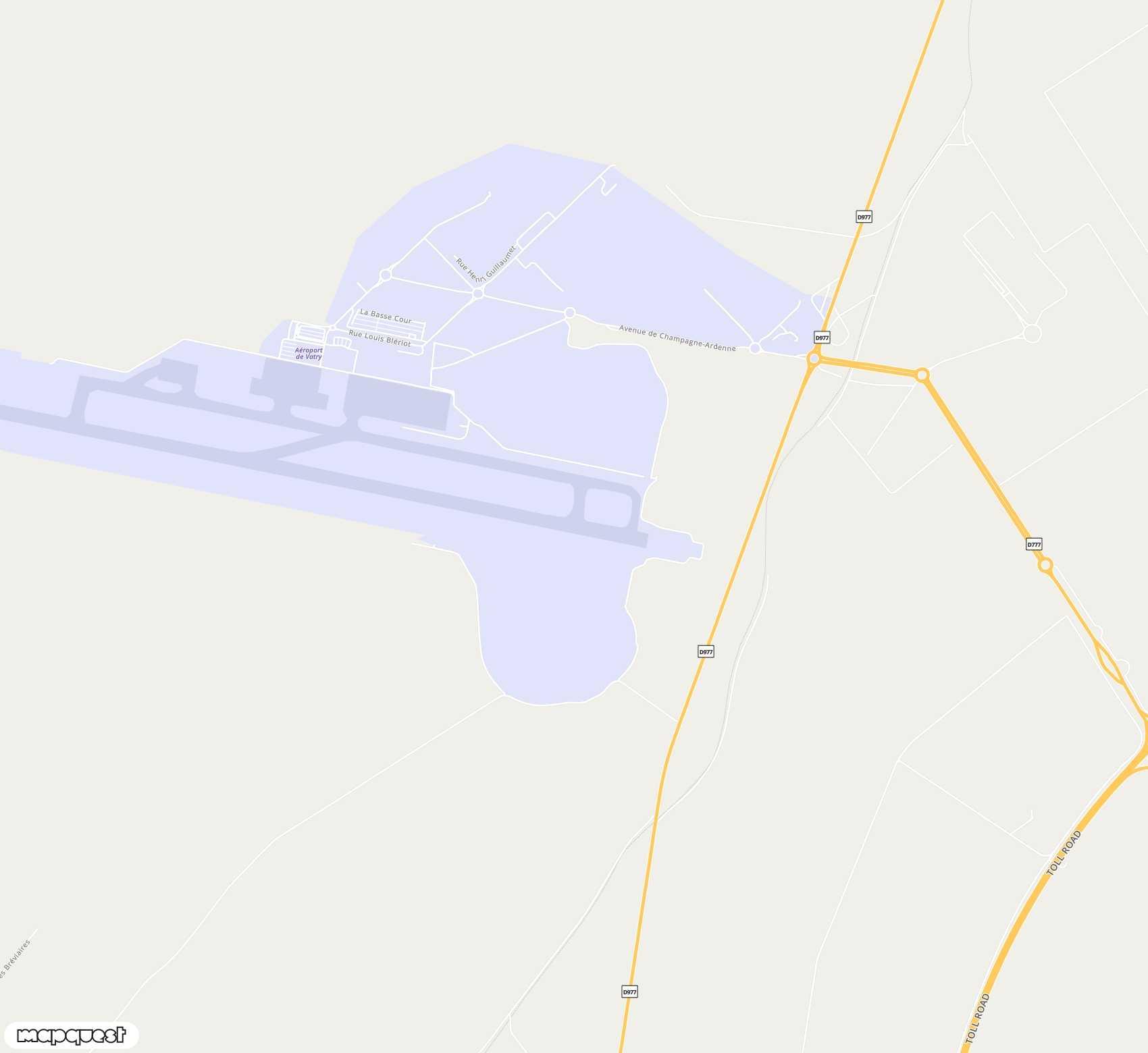 Carte de Châlons-Vatry <span>airport (XCR)</span>
