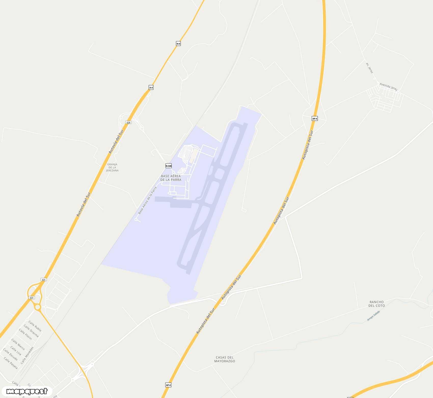 Carte de Jerez <span>airport (XRY)</span>