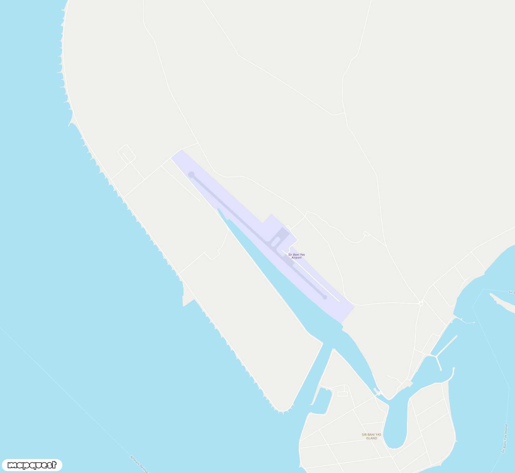 Carte de <span>Aéroport de </span>Sir Bani Yas<span>(XSB)</span>