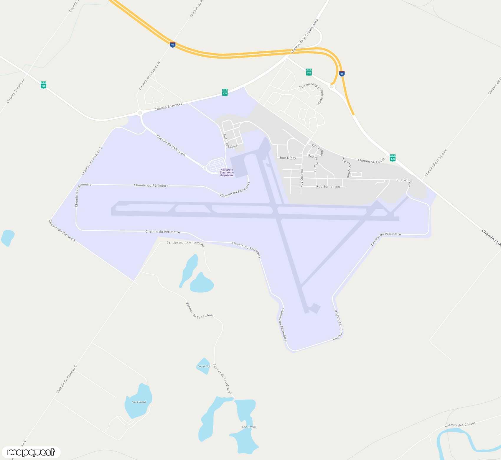 Carte de CFB Bagotville <span>airport (YBG)</span>
