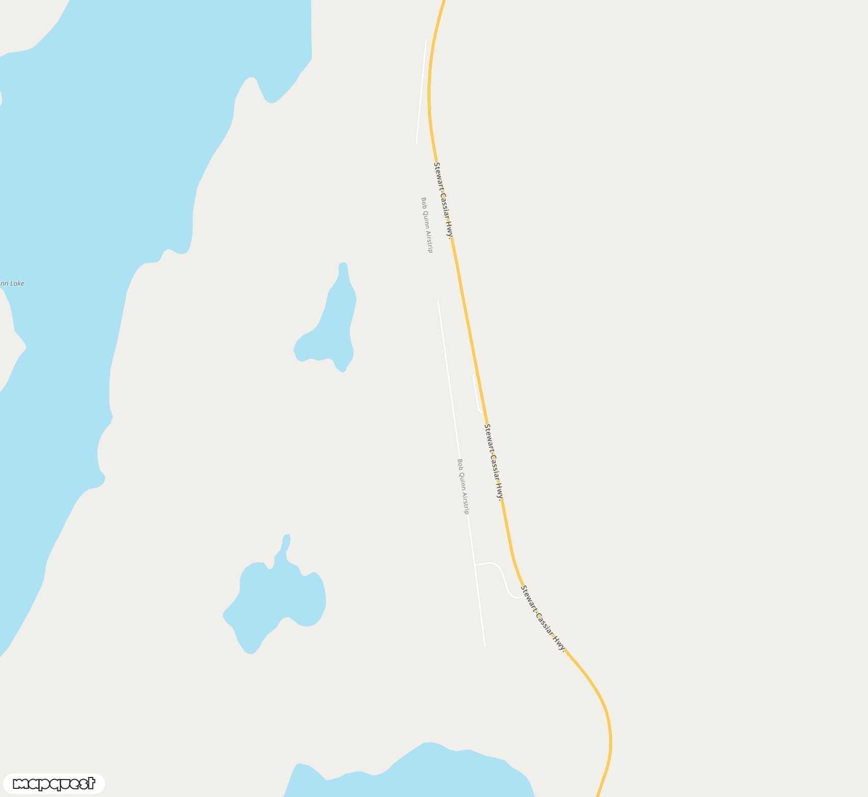 Carte de <span>Aérodrome de </span>Bob Quinn Lake<span>(YBO)</span>