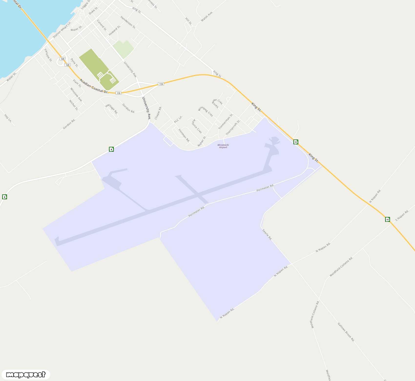 Carte de Miramichi <span>airport (YCH)</span>