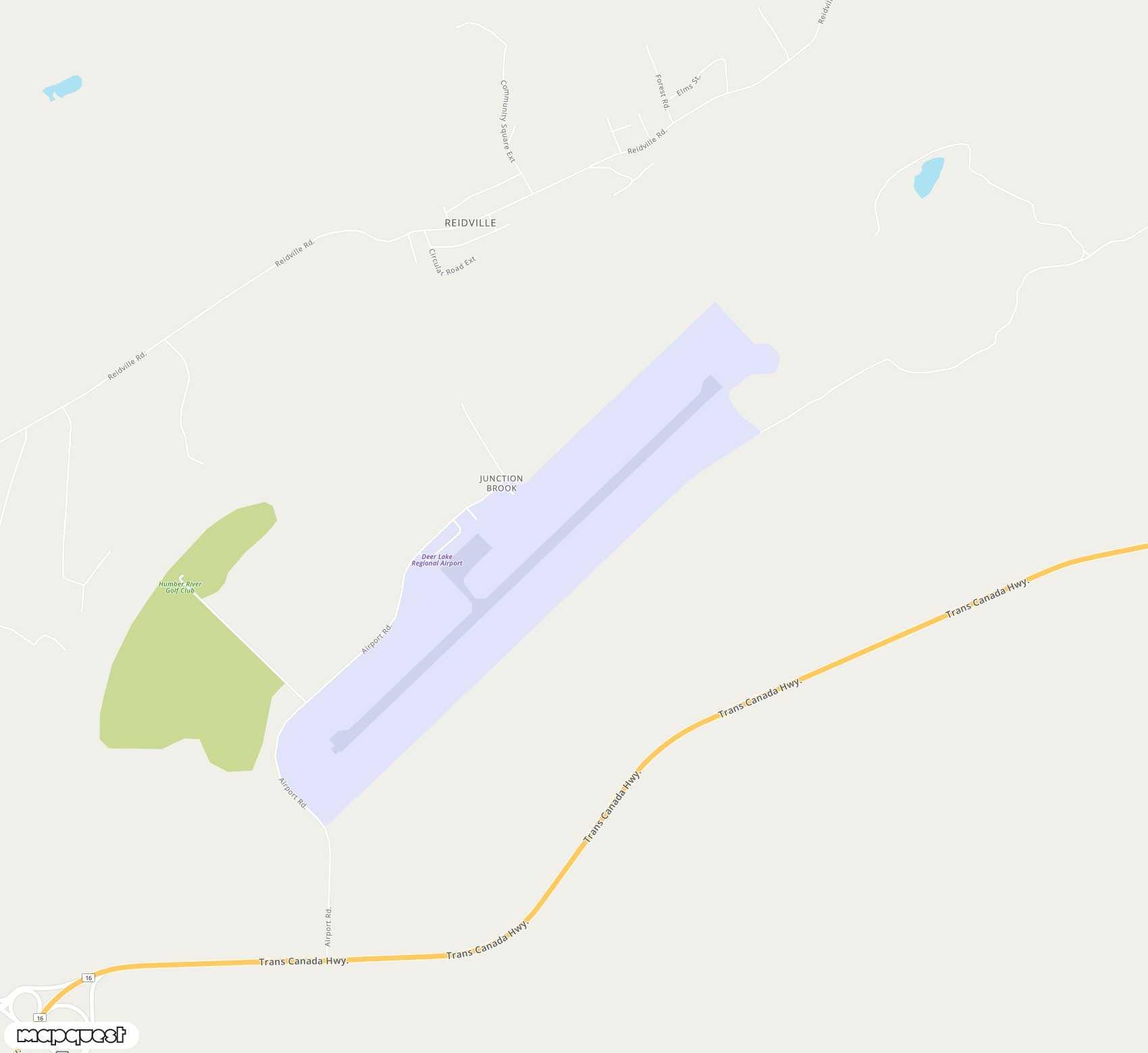 Carte de Deer Lake <span>airport (YDF)</span>