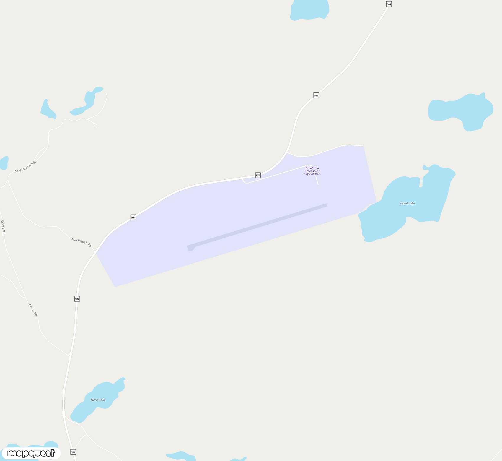 Carte de Geraldton Greenstone Regional <span>airport (YGQ)</span>