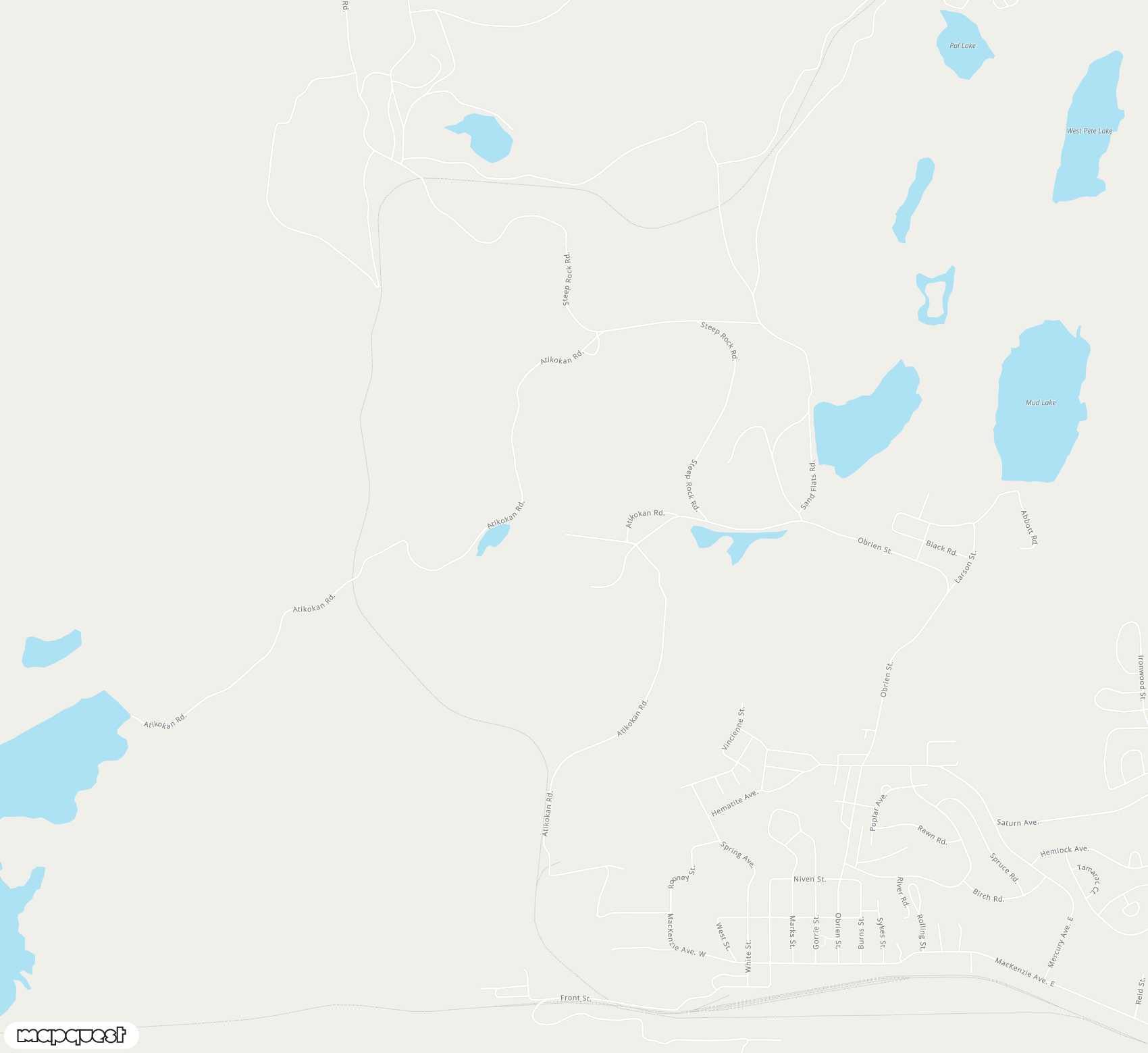 Carte de Atikokan Municipal <span>airport (YIB)</span>