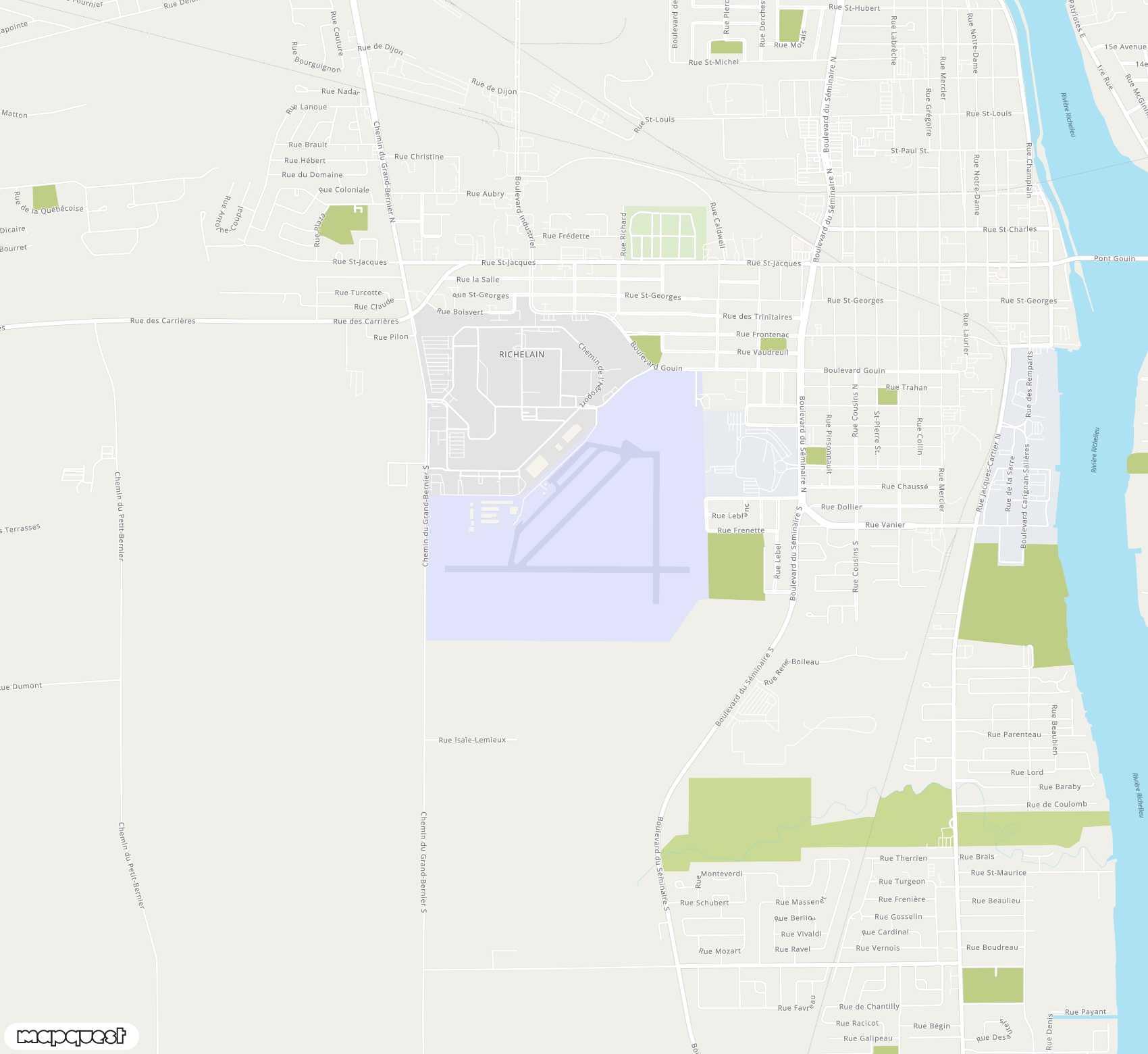 Carte de <span>Aéroport de </span>St Jean<span>(YJN)</span>