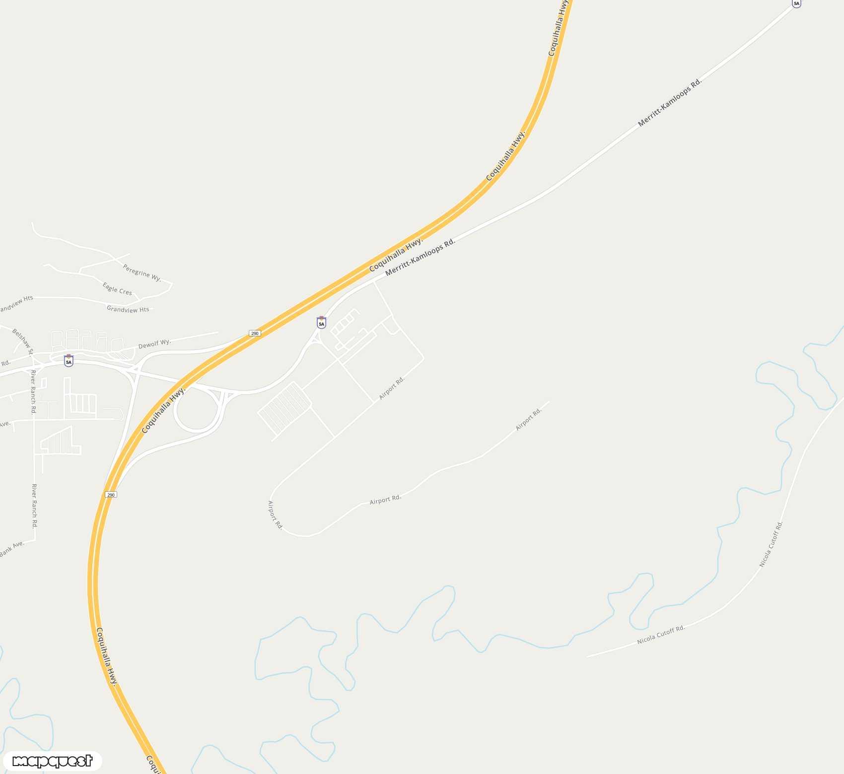 Carte de <span>Aérodrome de </span>Merritt<span>(YMB)</span>