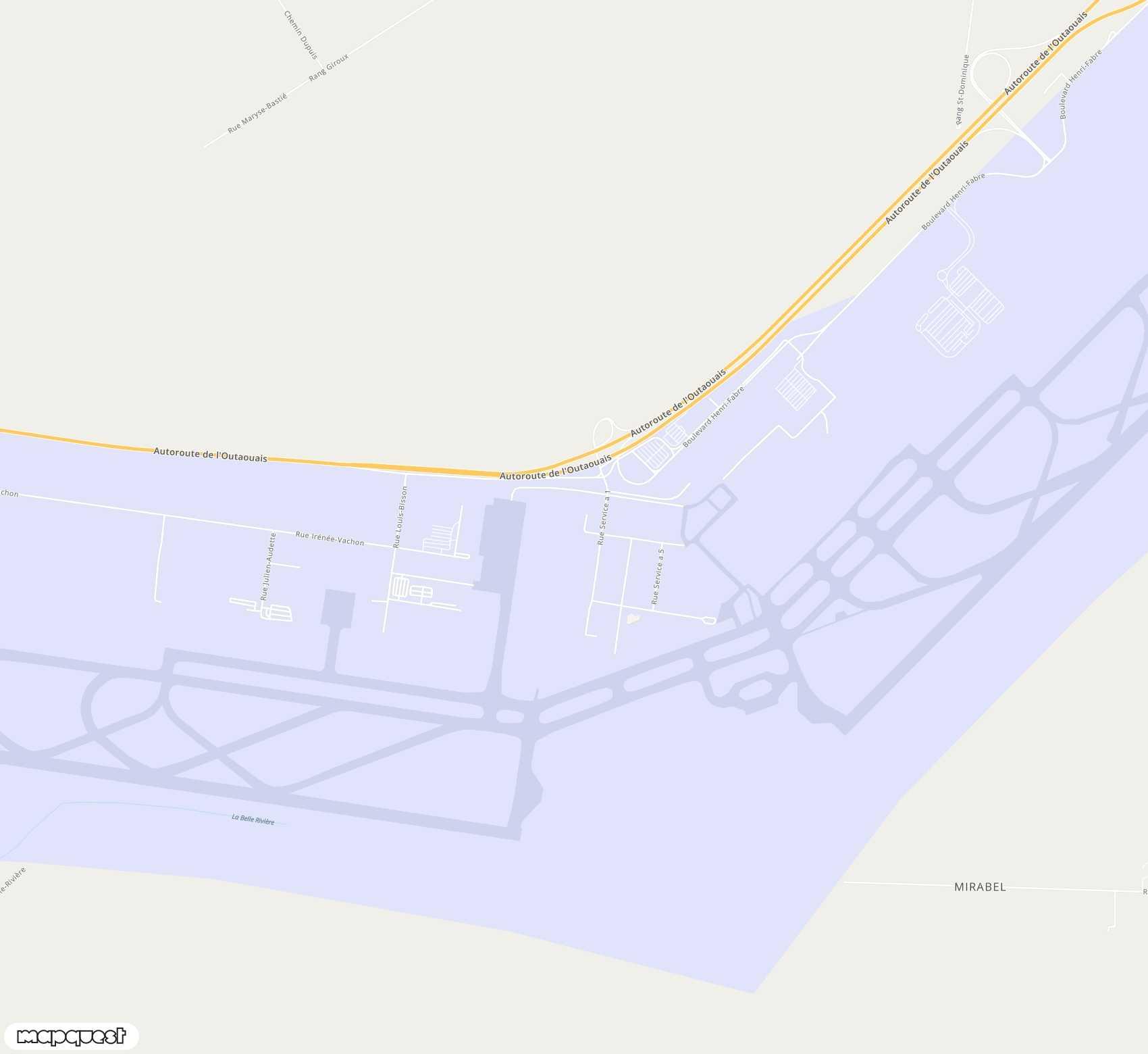 Carte de Montreal (Mirabel) <span>airport (YMX)</span>