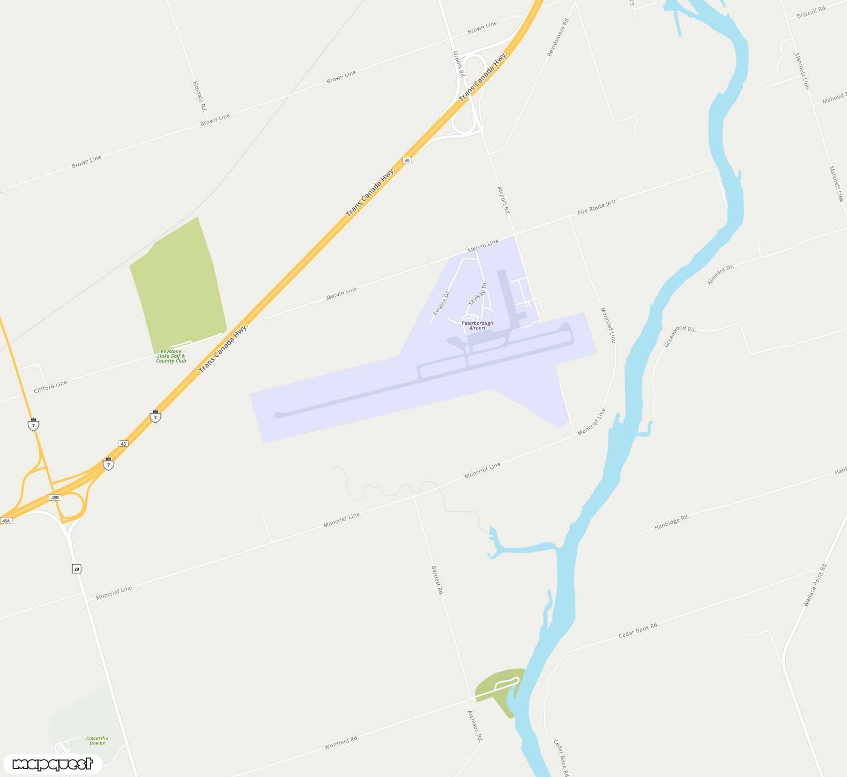 Carte de Peterborough <span>airport (YPQ)</span>