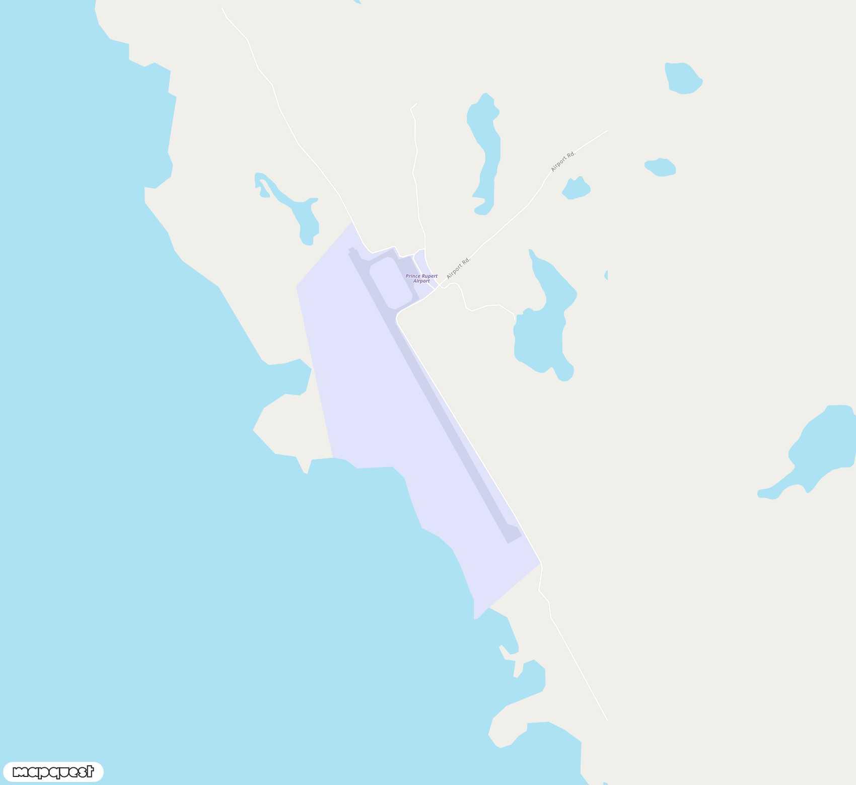 Carte de Prince Rupert <span>airport (YPR)</span>