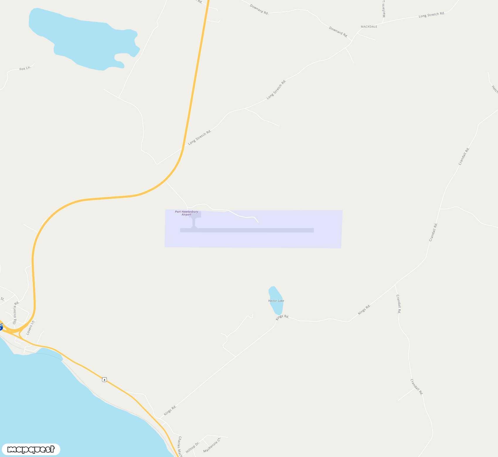 Carte de <span>Aéroport de </span>Port Hawkesbury<span>(YPS)</span>