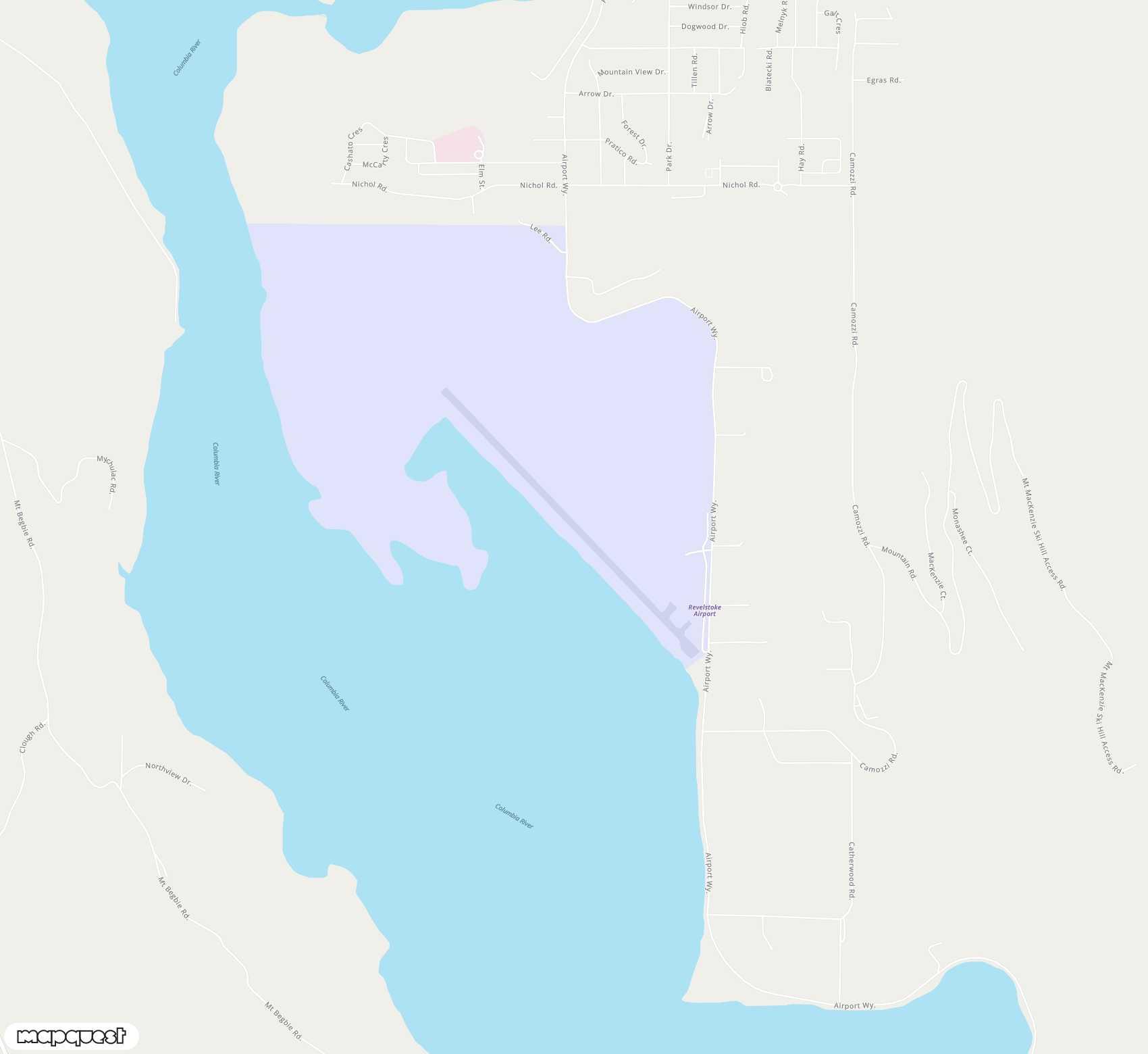 Carte de Revelstoke <span>airport (YRV)</span>