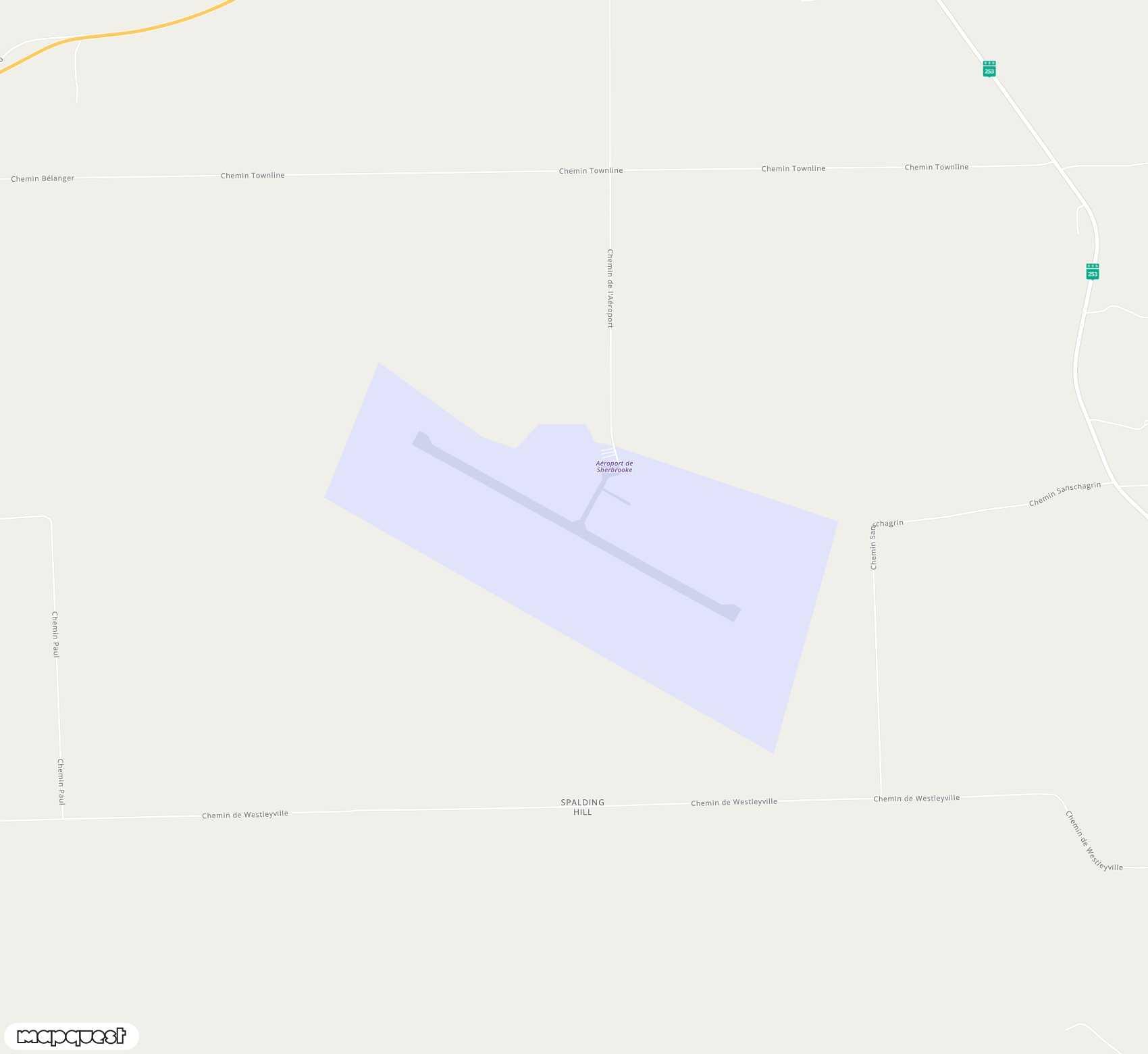 Carte de Sherbrooke <span>airport (YSC)</span>