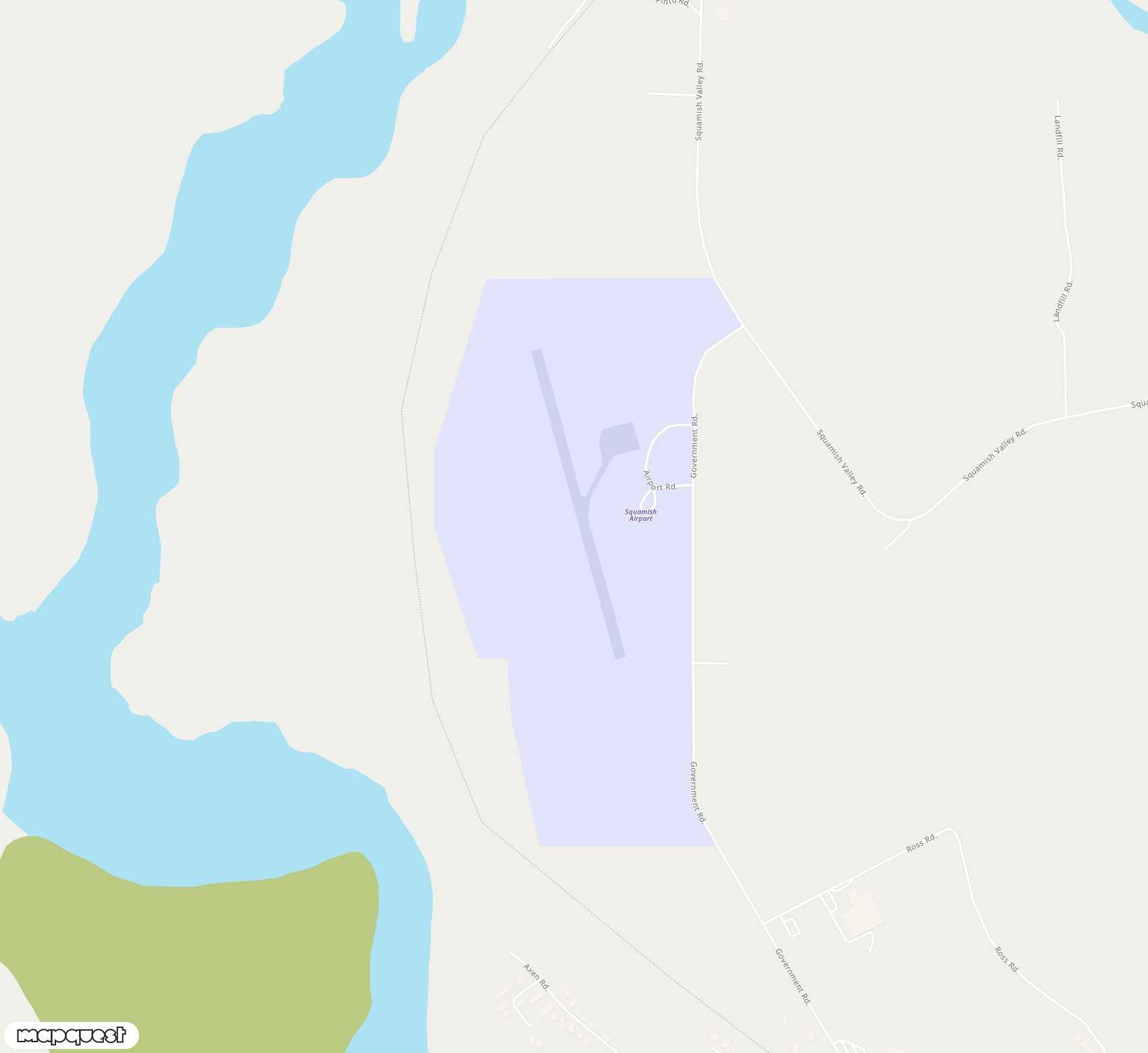 Carte de Squamish <span>airfield (YSE)</span>