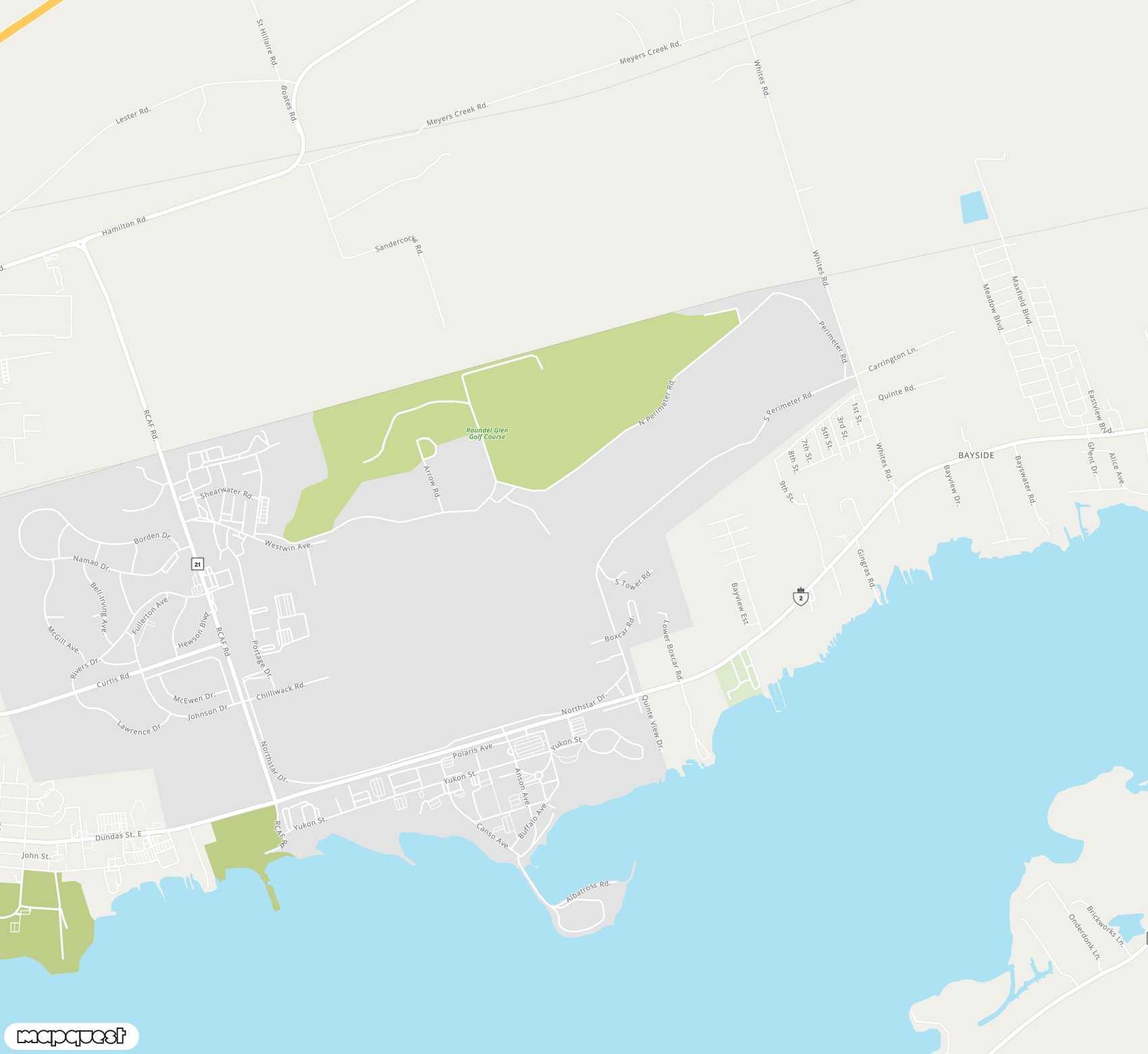 Carte de <span>Aéroport de </span>CFB Trenton<span>(YTR)</span>