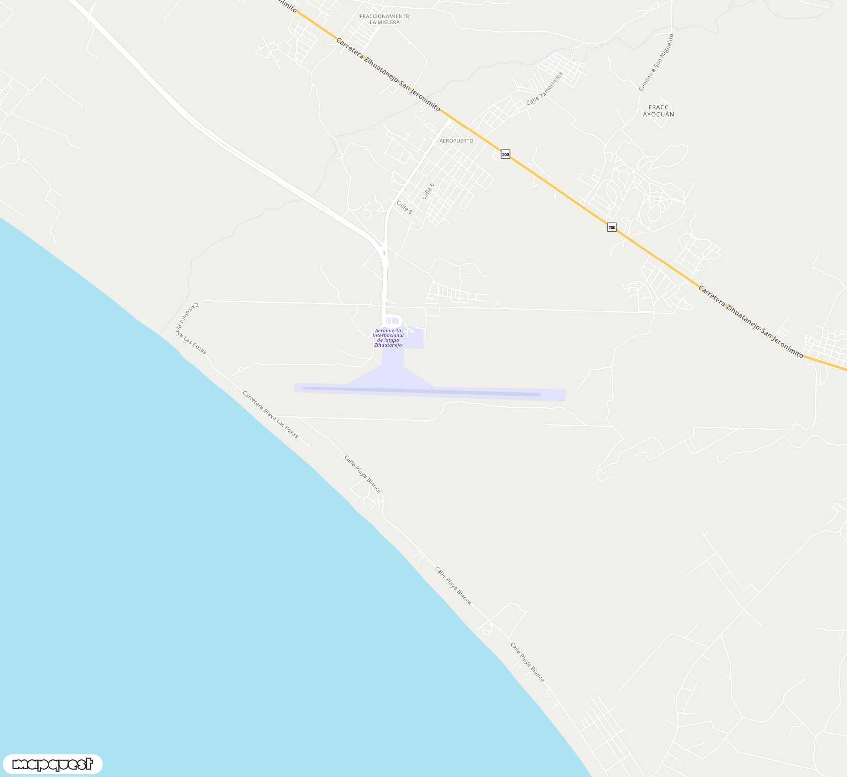 Carte de <span>Aéroport de </span>Ixtapa Zihuatanejo<span>(ZIH)</span>